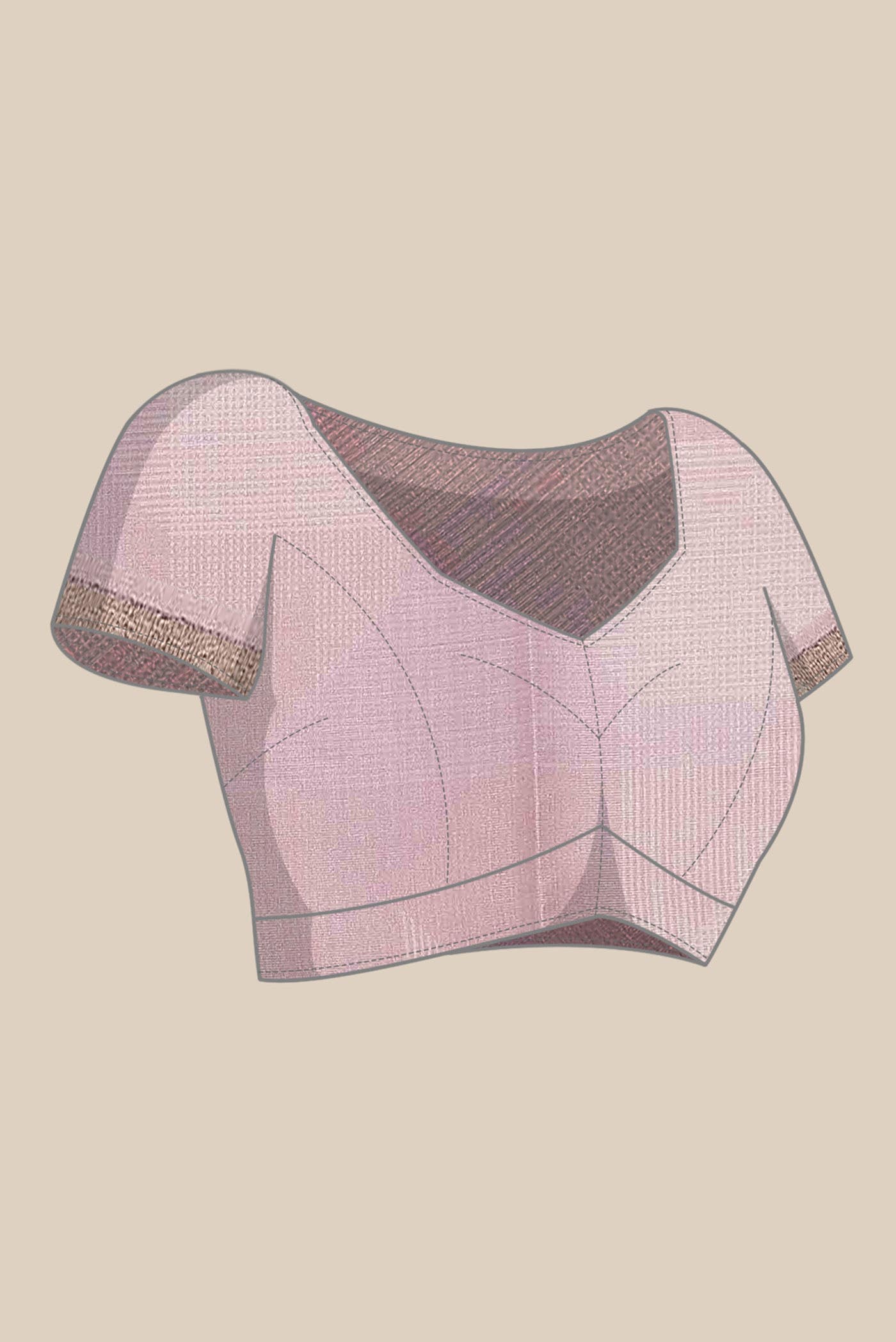 Pink Tussar Silk Saree