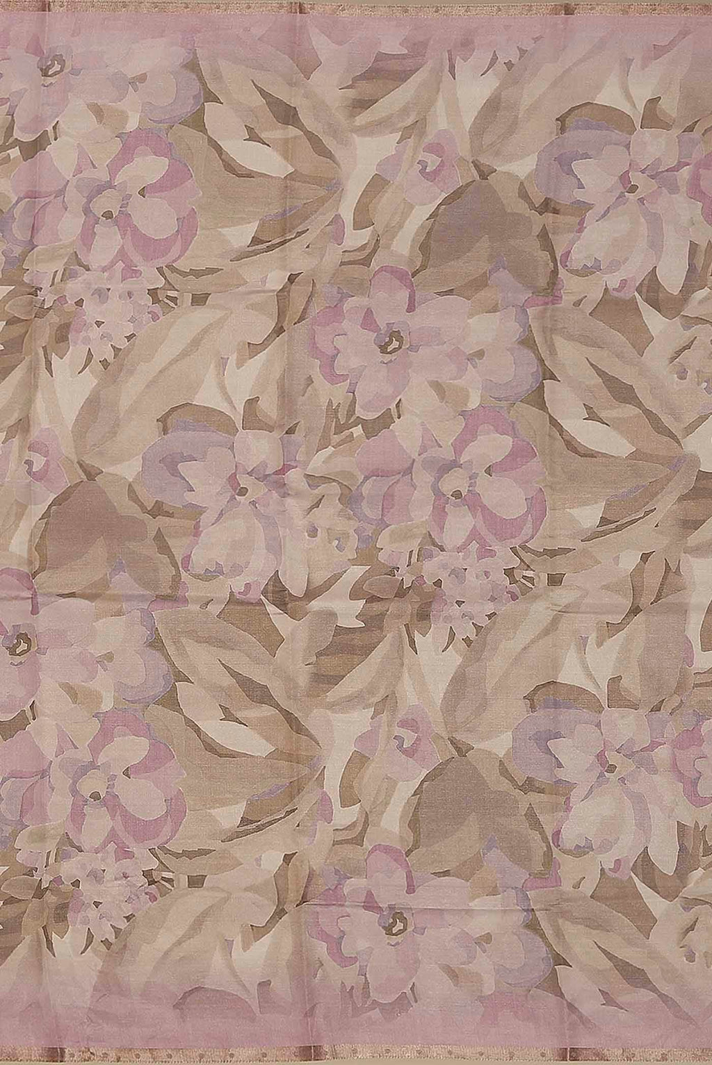 Pink Tussar Silk Saree
