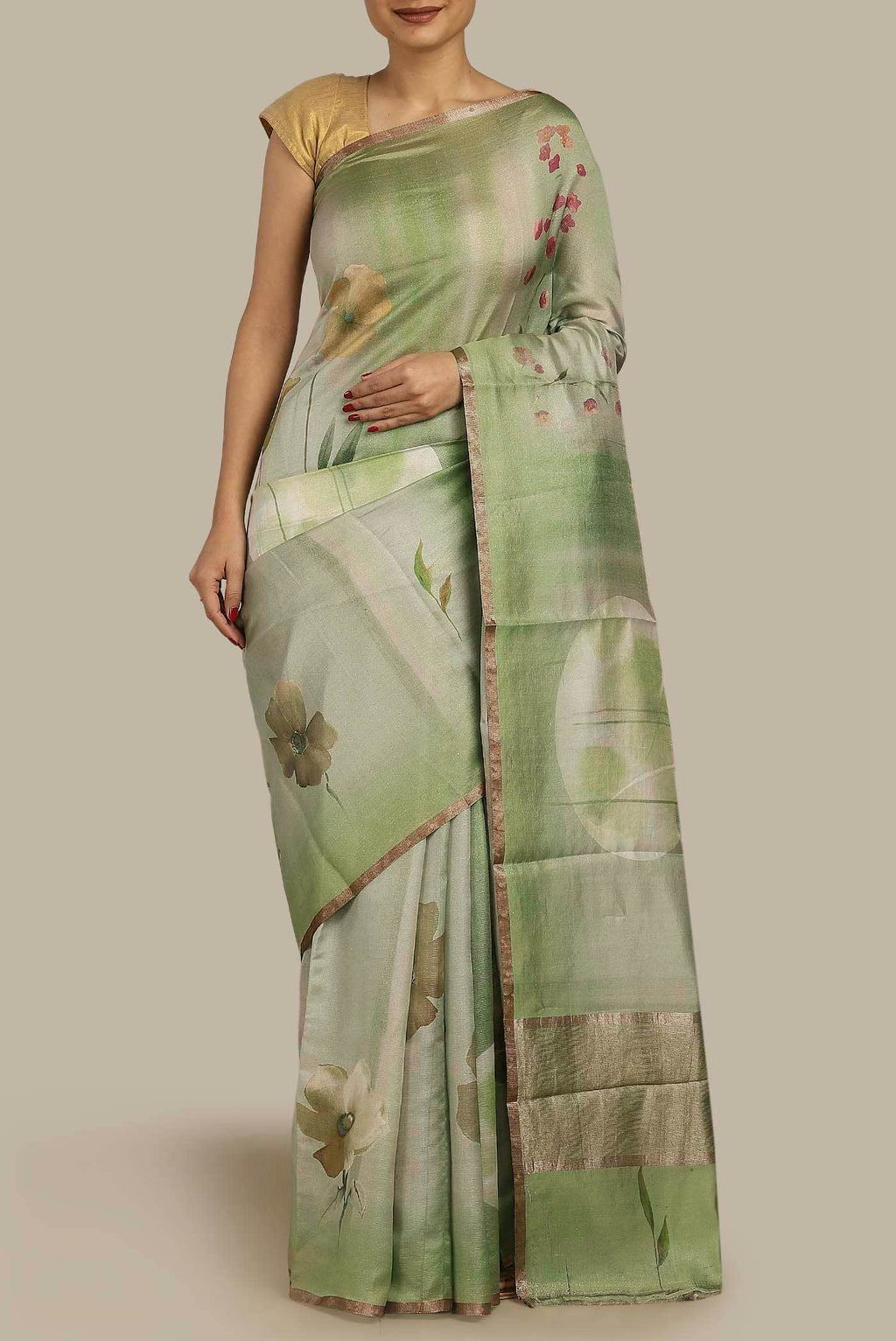 Blue Banarasi Silk Saree