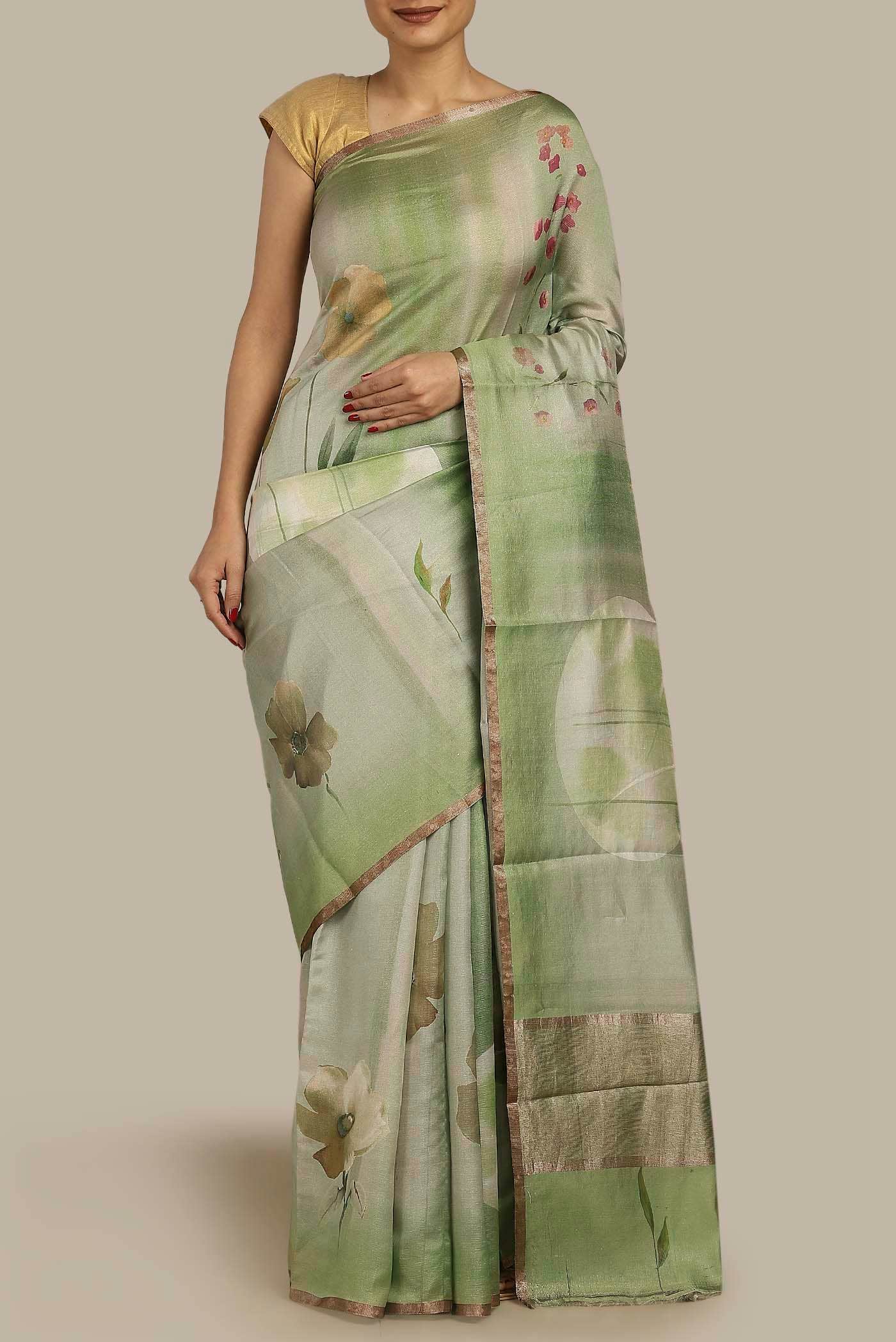 Blue Banarasi Silk Saree