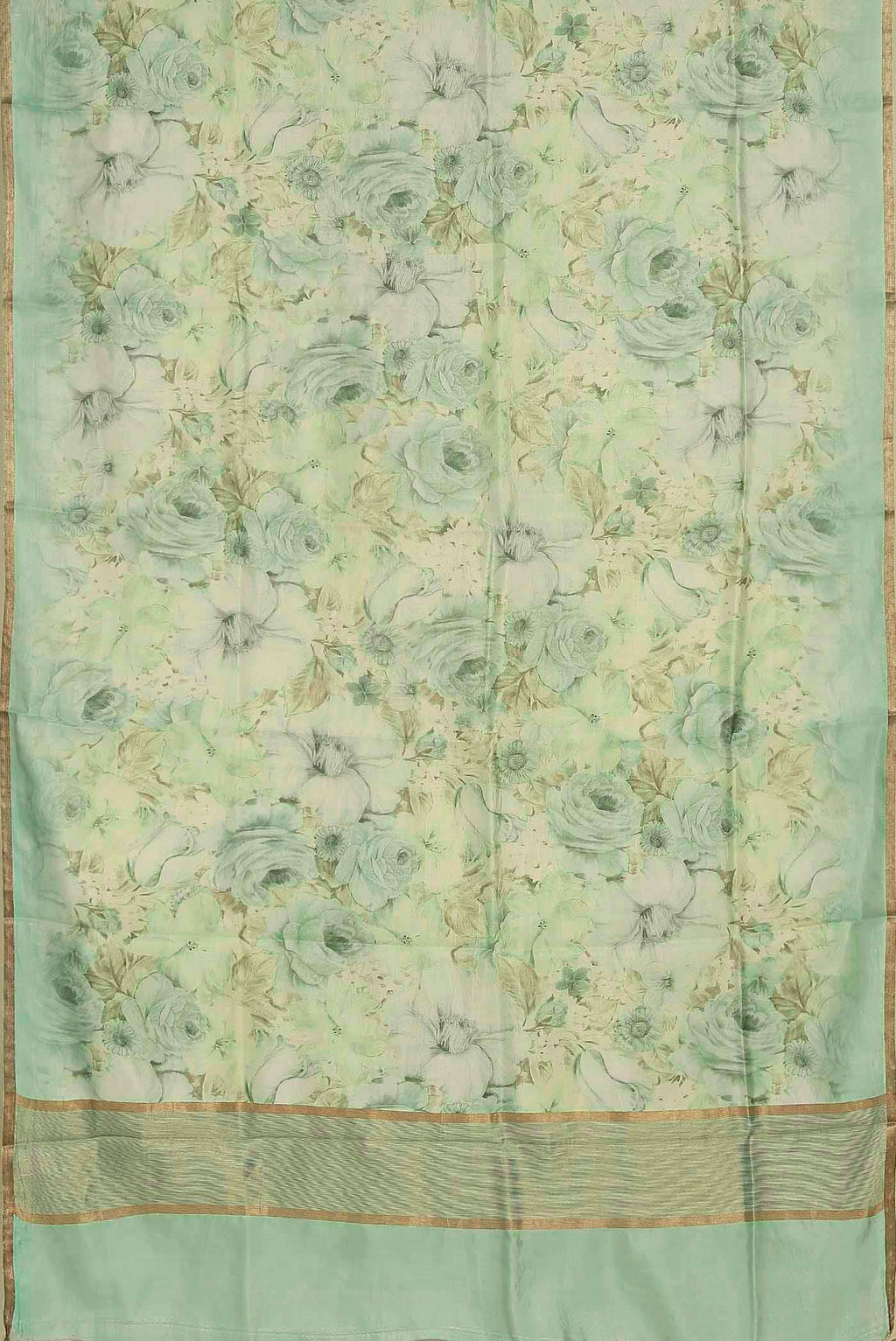Green Tussar Silk Saree