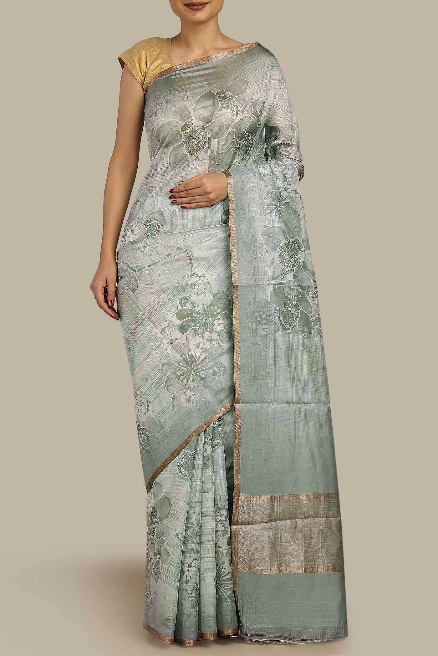 Green Banarasi Silk Saree