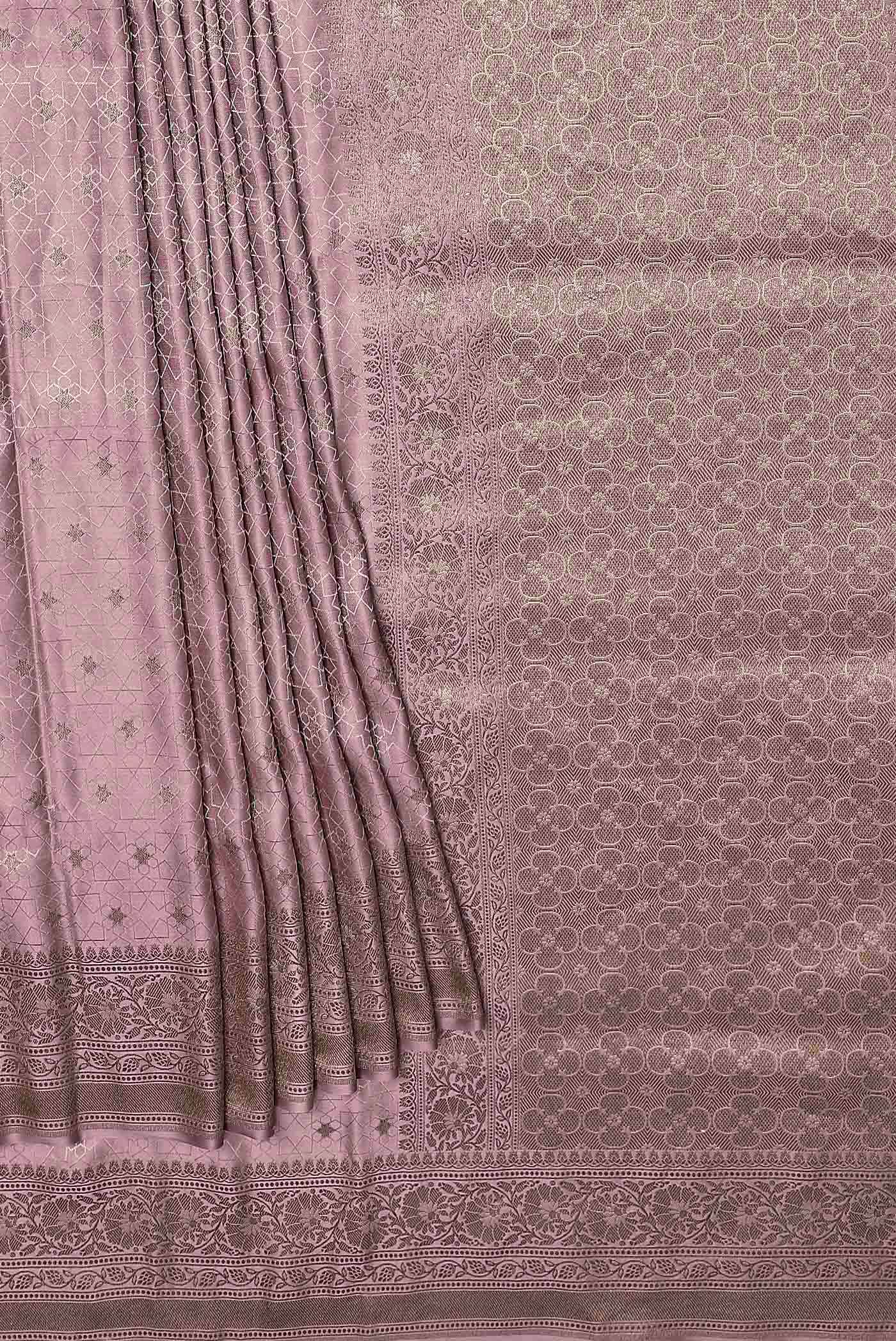 Mauve Banarasi Silk Saree