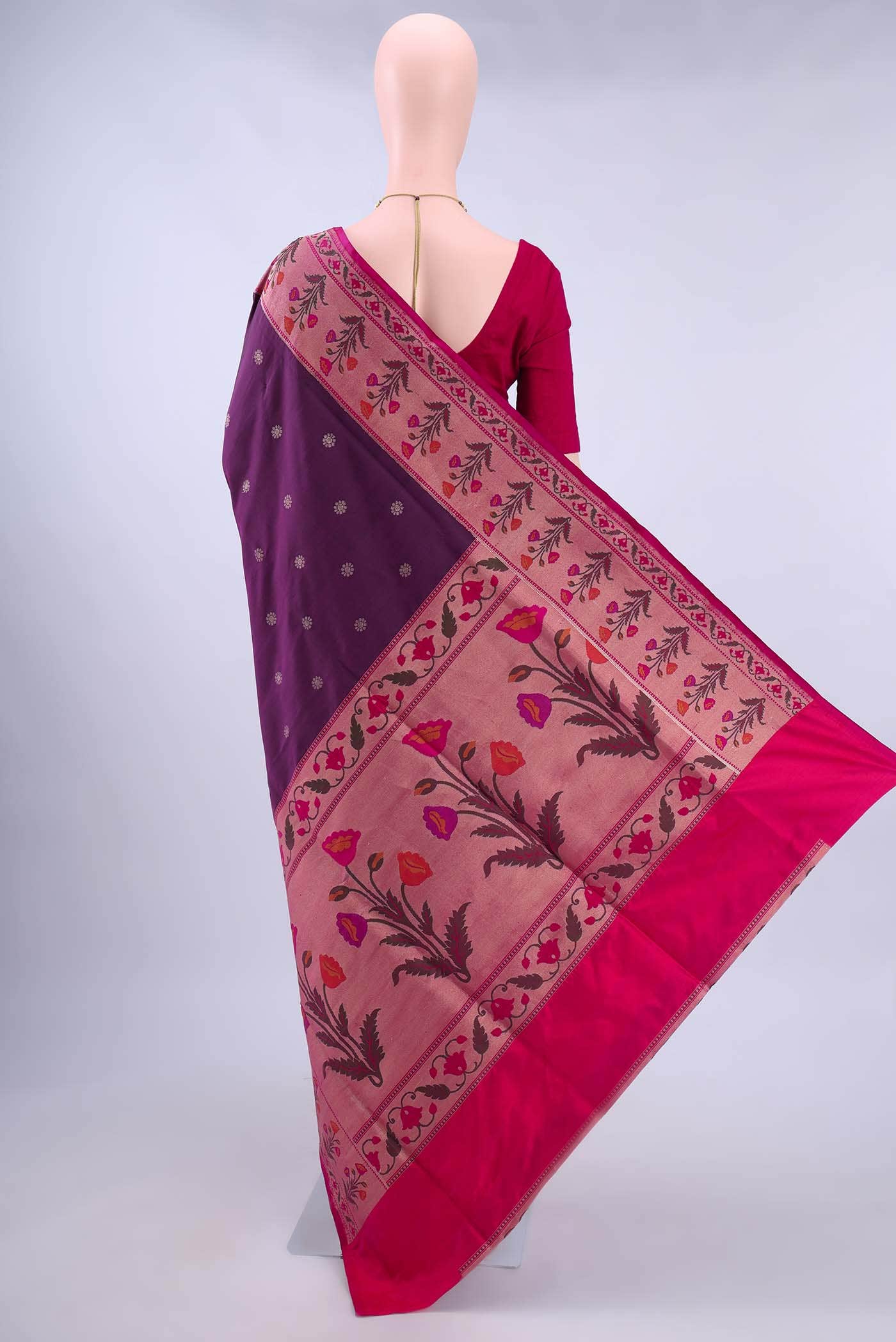 Mauve Banarasi Silk Saree