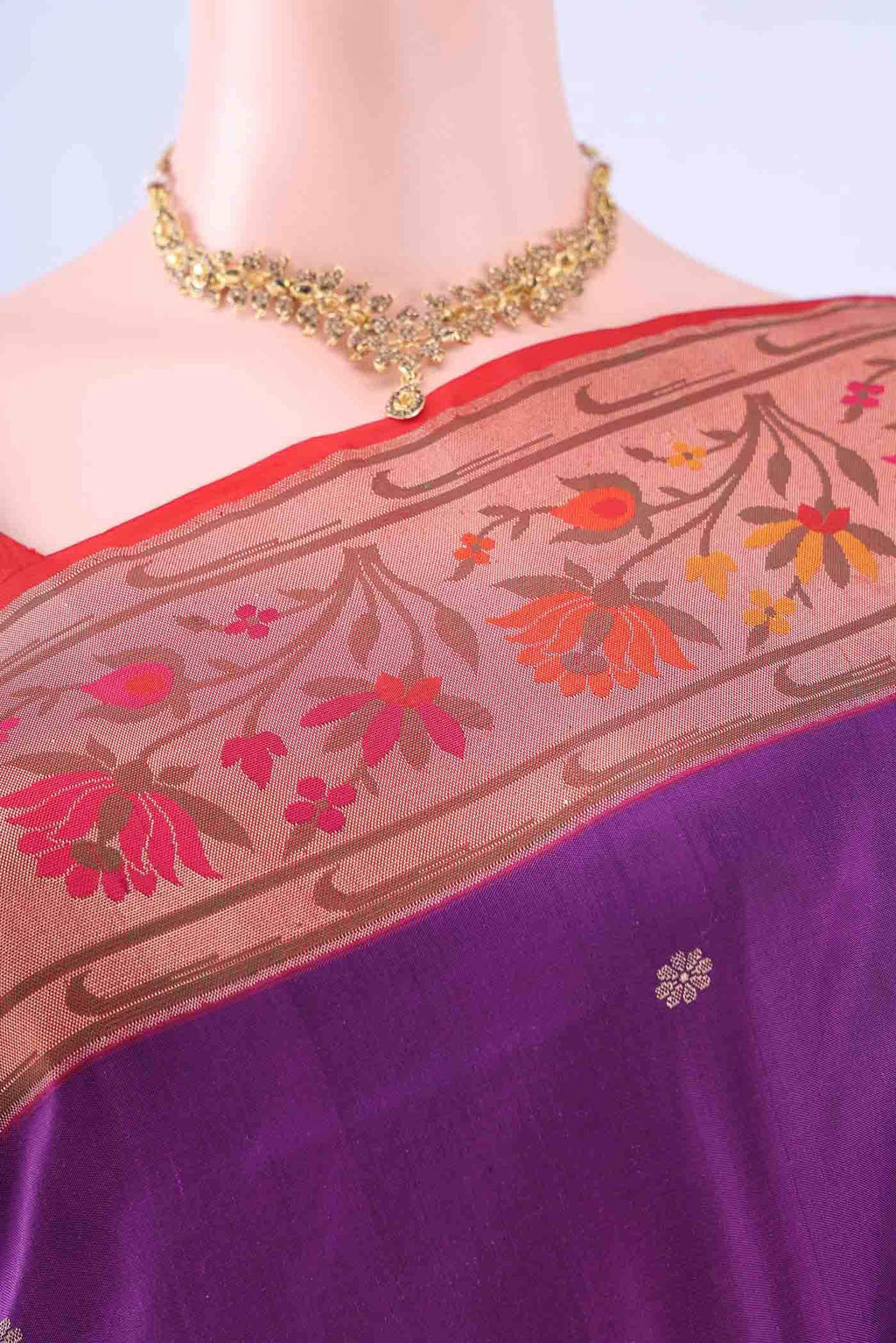 Purple Dual Tone Banarasi Silk Saree