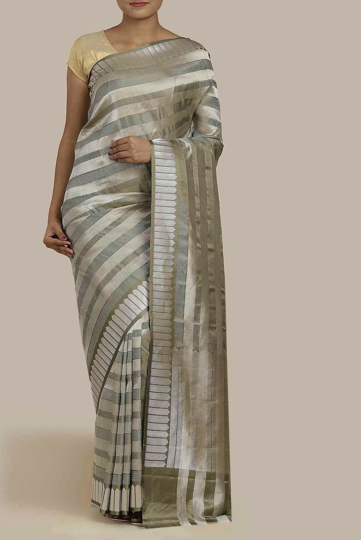 Green Banarasi Silk Saree