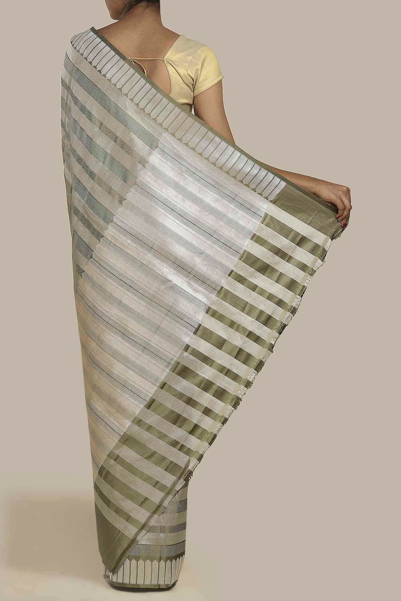 Green Banarasi Silk Saree