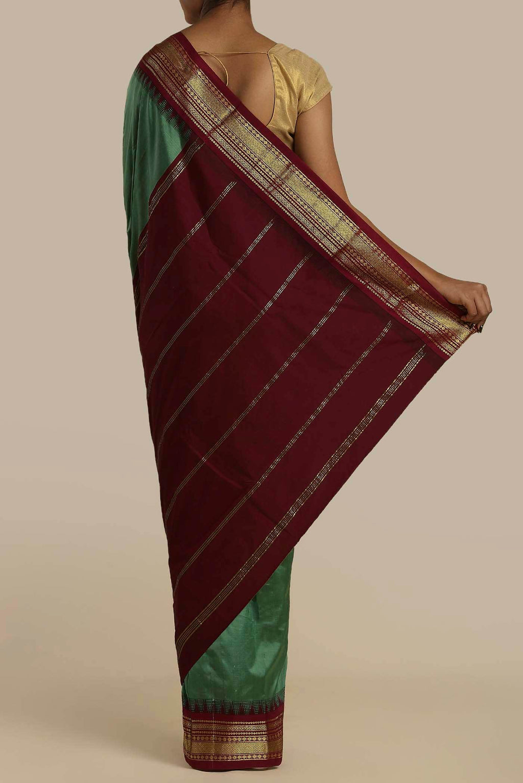 Green Bangalore Silk Saree