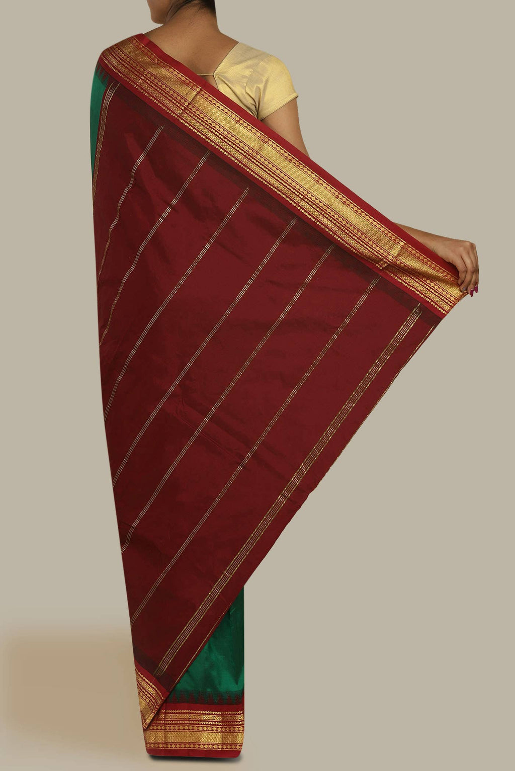 Green Blended Bangalore Silk Saree