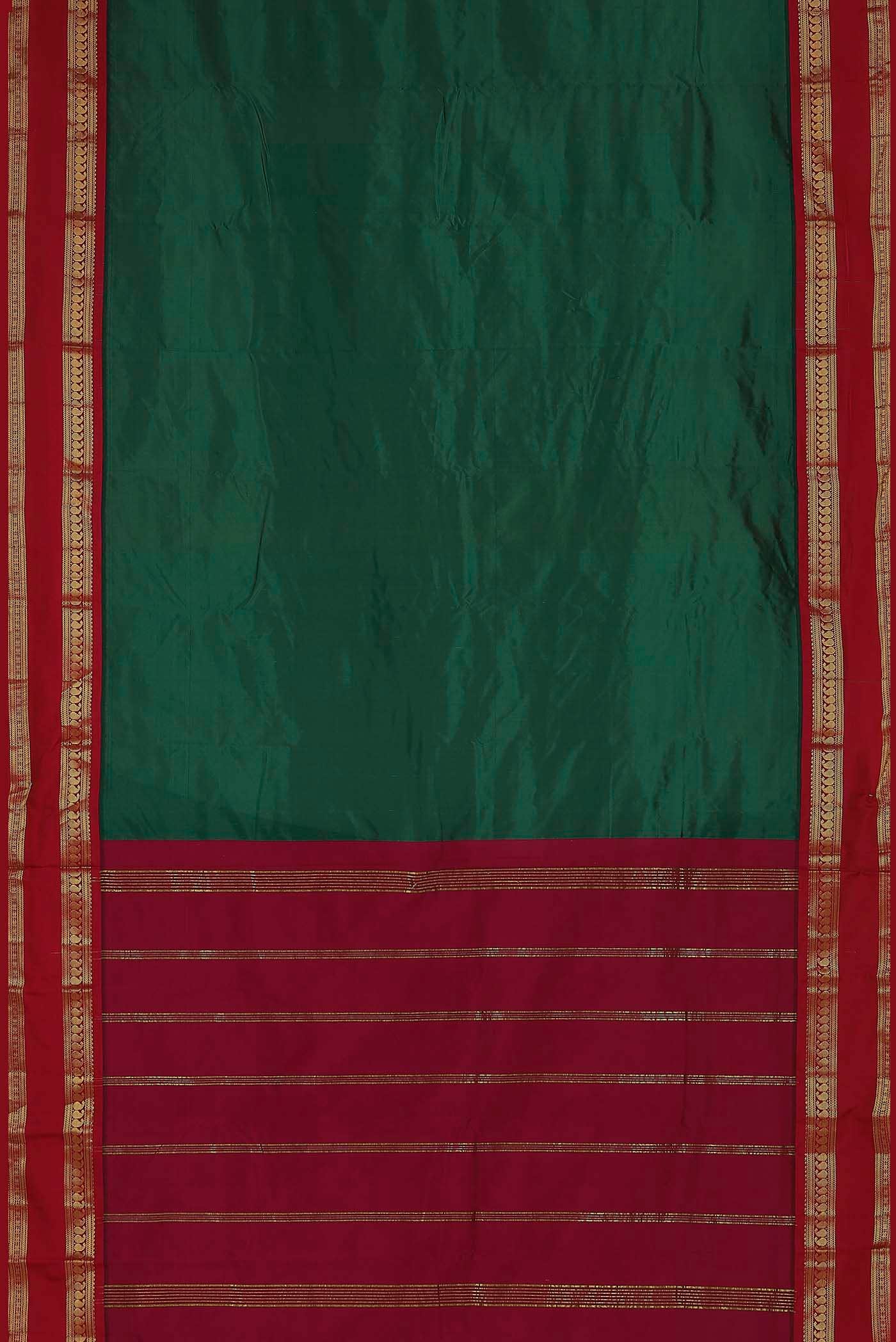 Green Dual Tone Bangalore Silk Saree