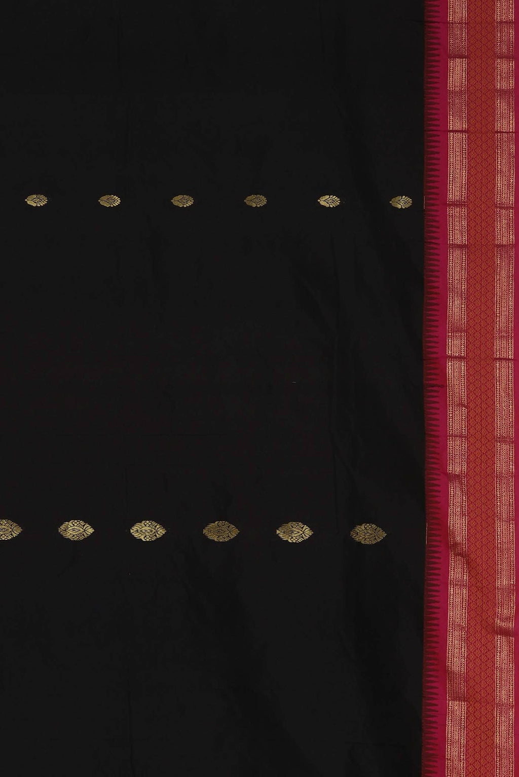 Black Bangalore Silk Saree