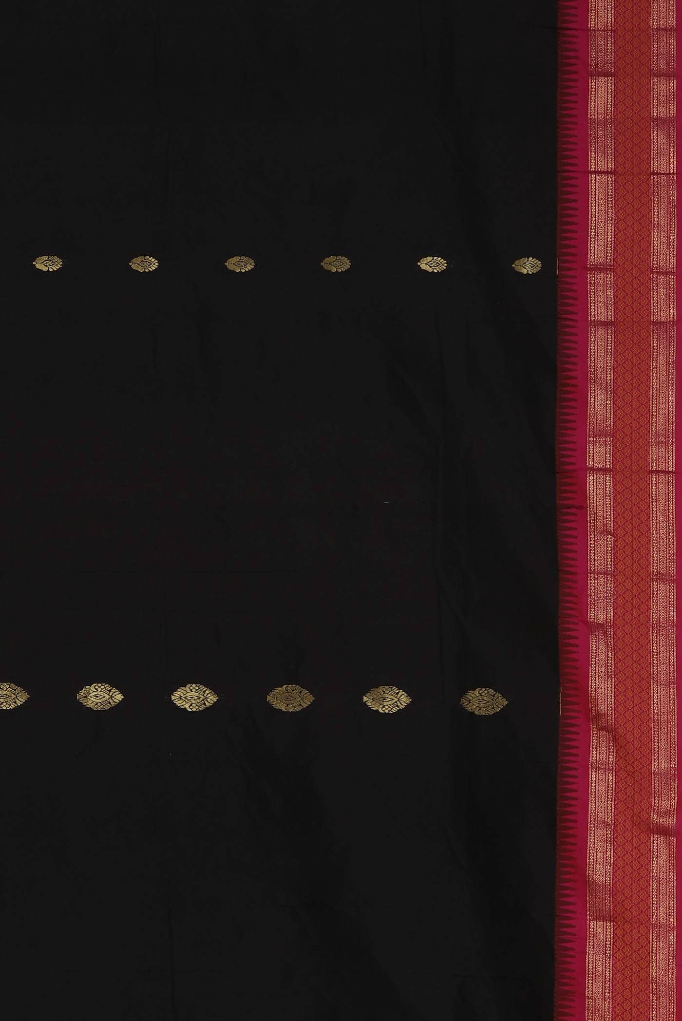Black Bangalore Silk Saree