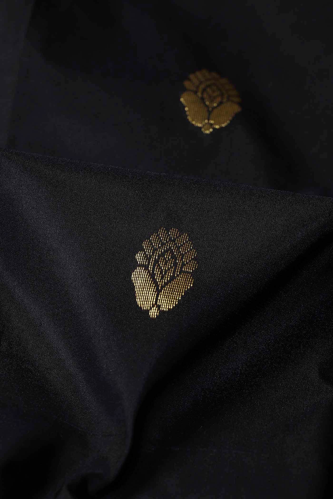 Black Bangalore Silk Saree