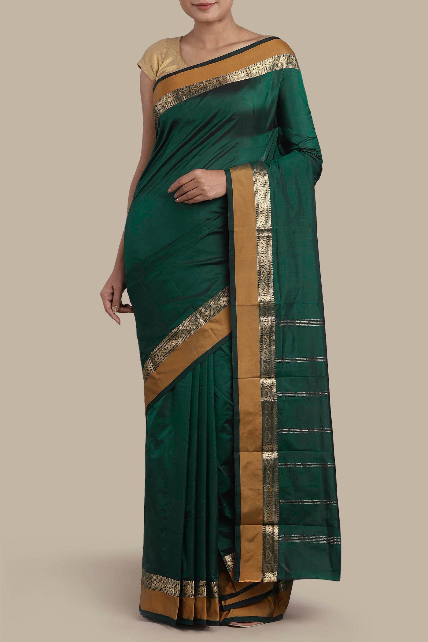 Green Blended Bangalore Silk Saree