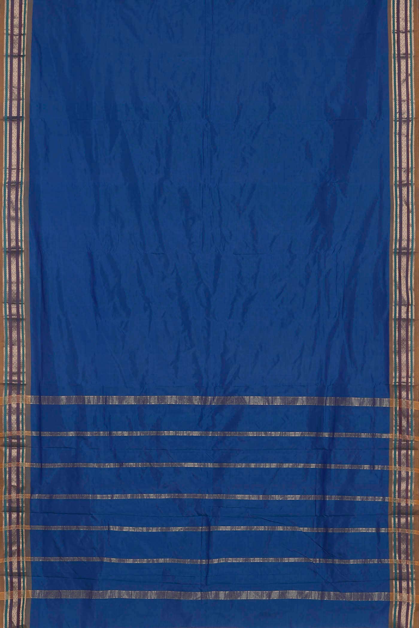 Blue Blended Bangalore Silk Saree
