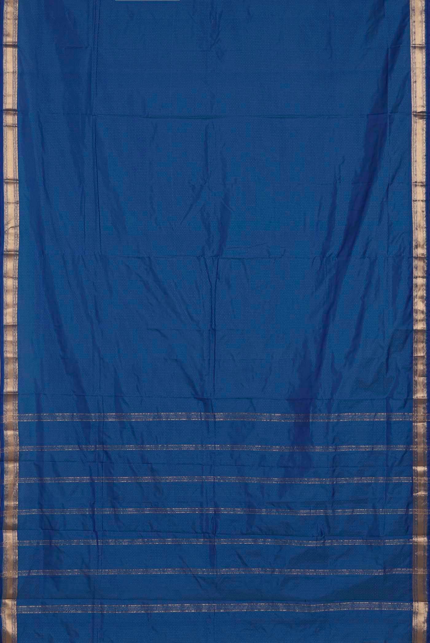 Blue Blended Bangalore Silk Saree