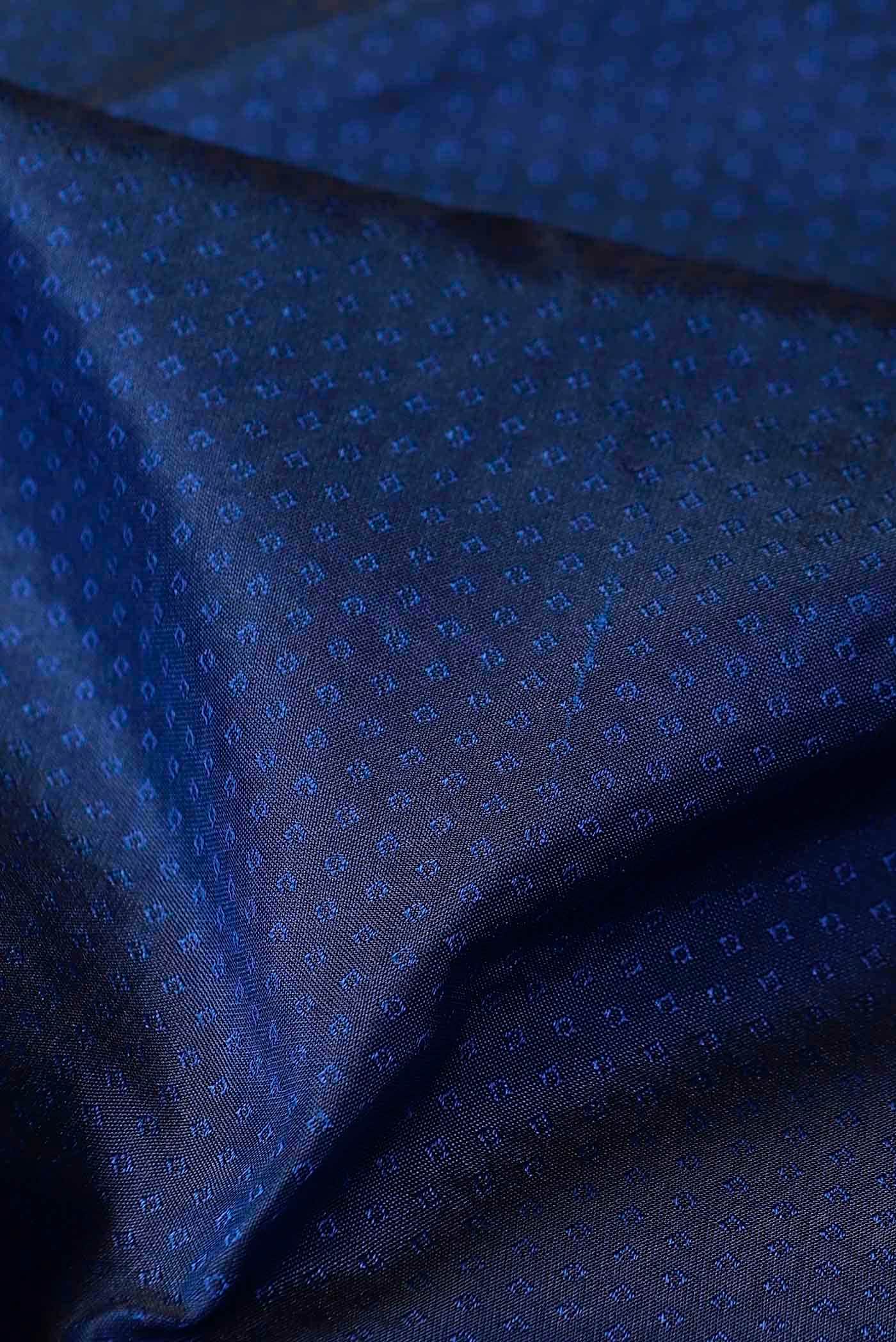 Navy Blue Blended Bangalore Silk Saree