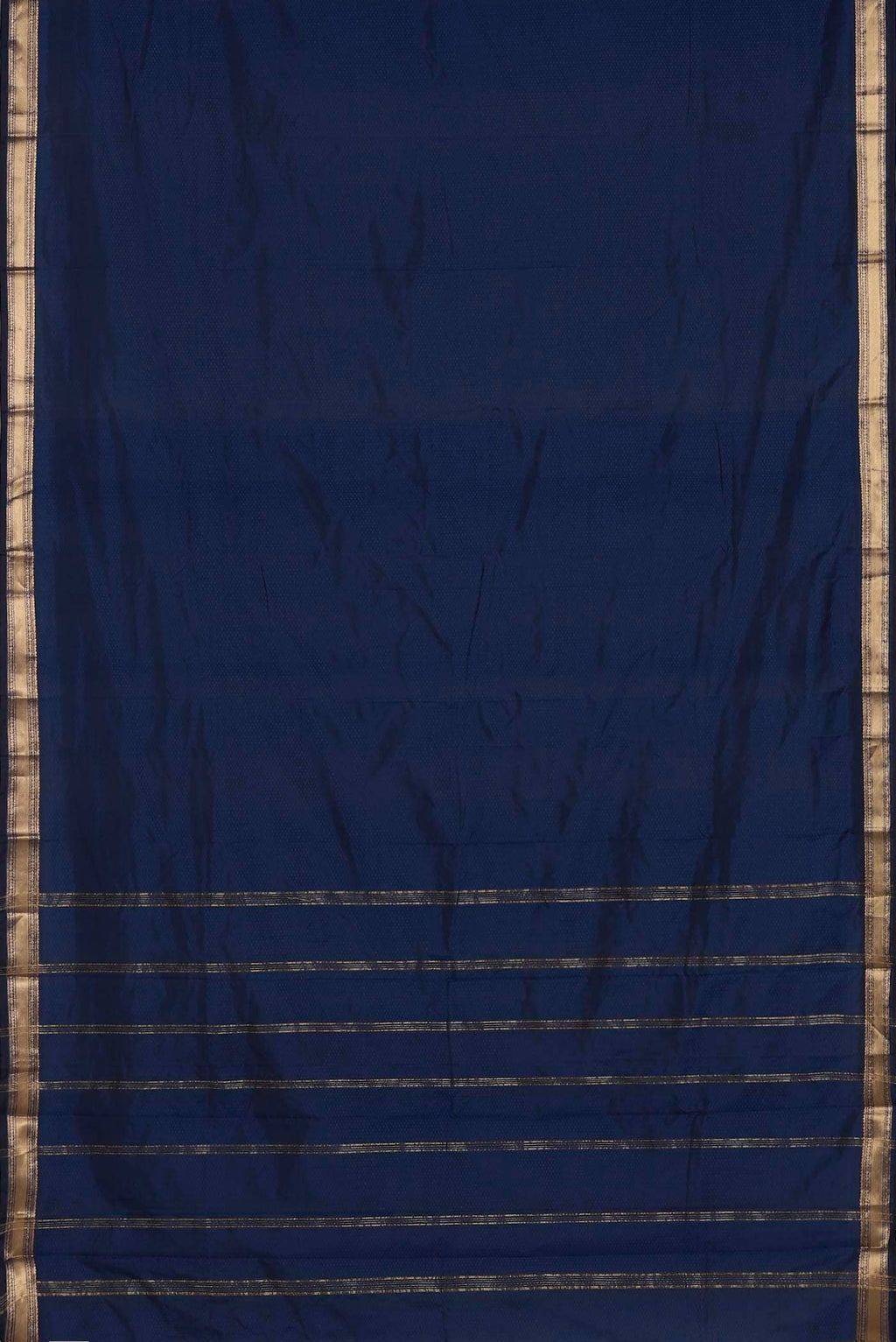 Navy Blue Blended Bangalore Silk Saree
