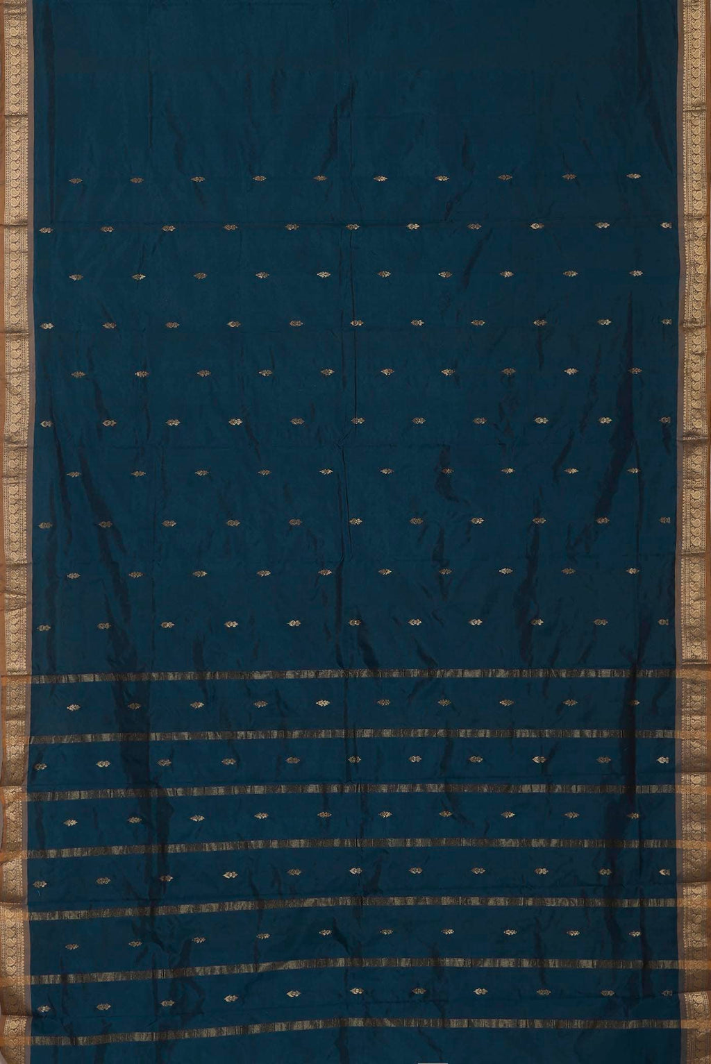 Blue Blended Bangalore Silk Saree