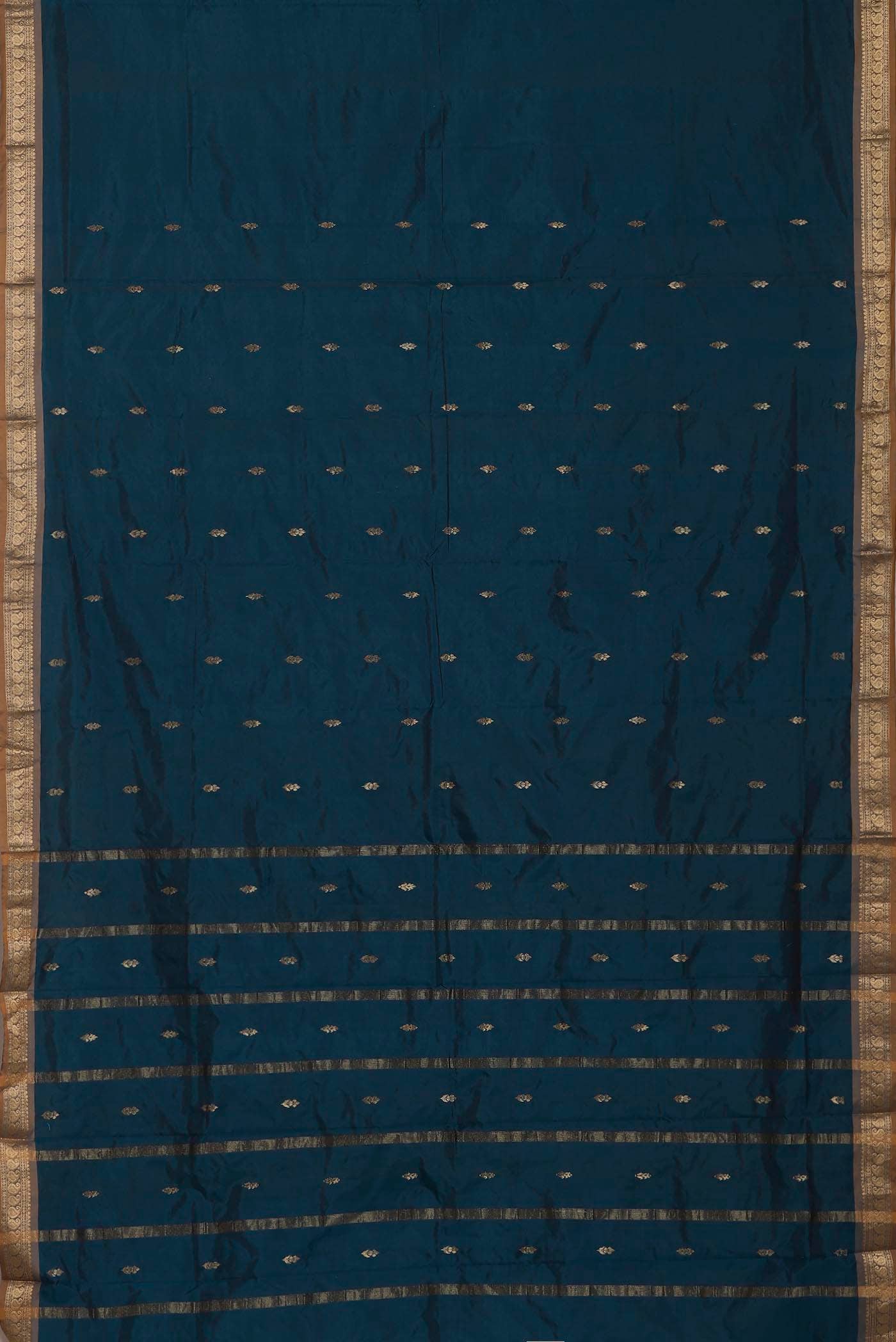 Blue Blended Bangalore Silk Saree