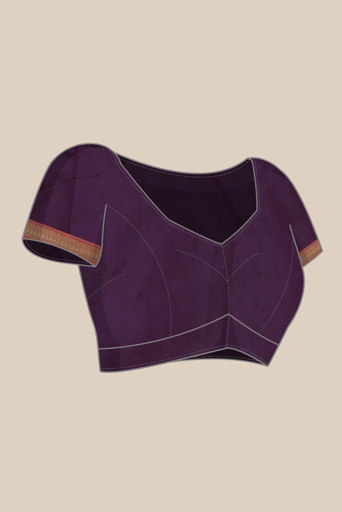 Purple Blended Bangalore Silk Saree