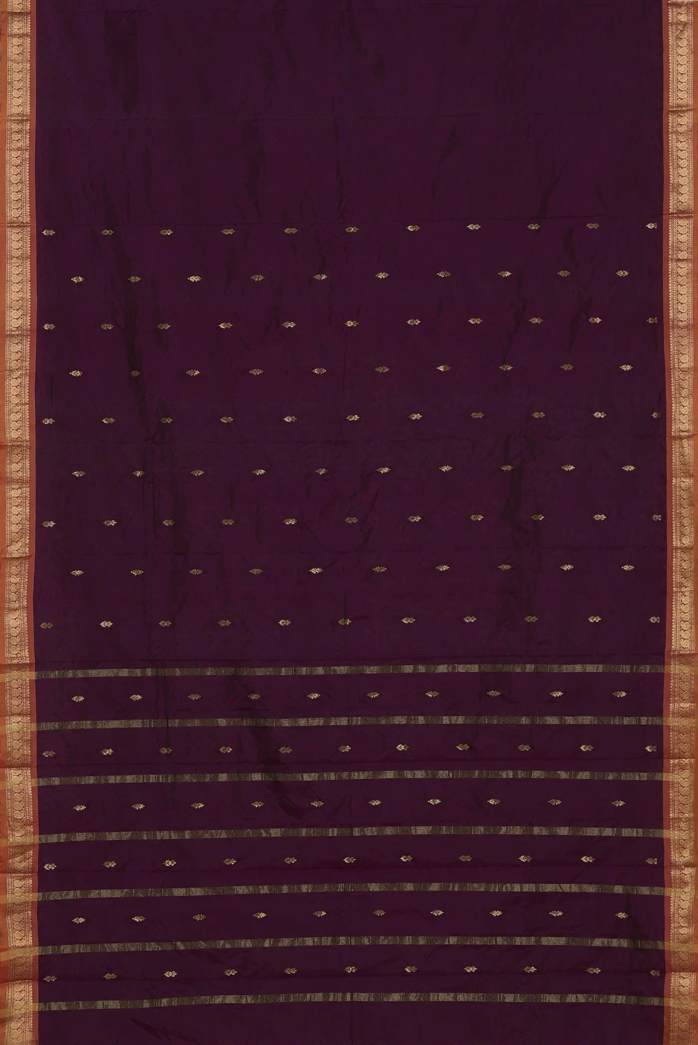 Purple Blended Bangalore Silk Saree