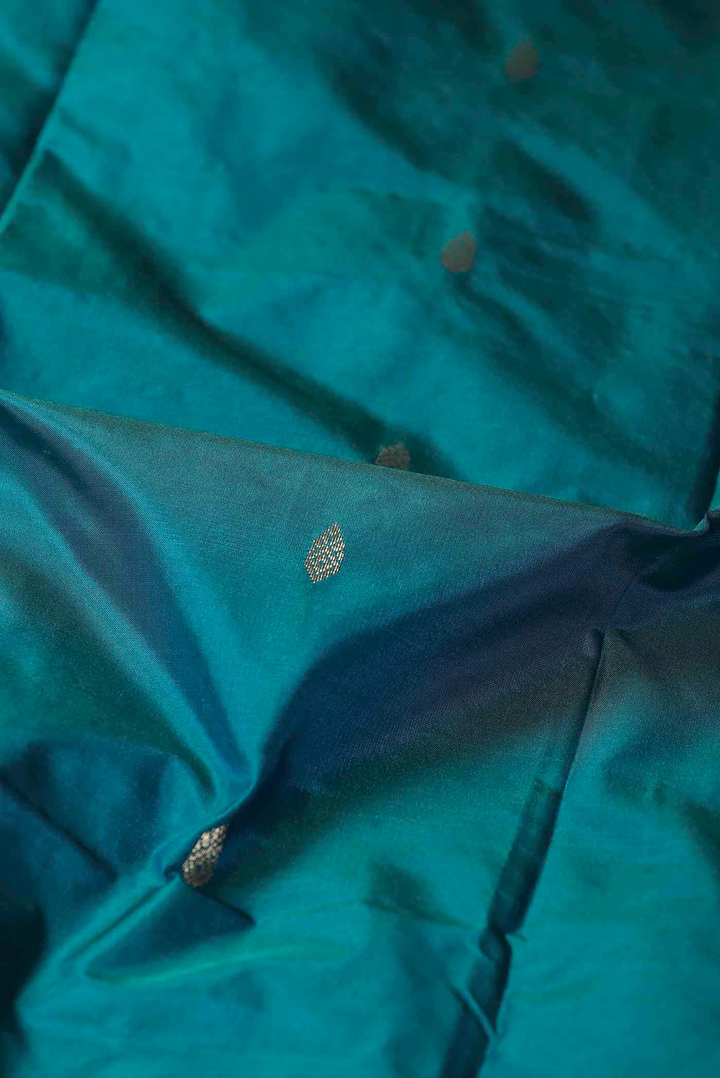 Blue Blended Bangalore Silk Saree