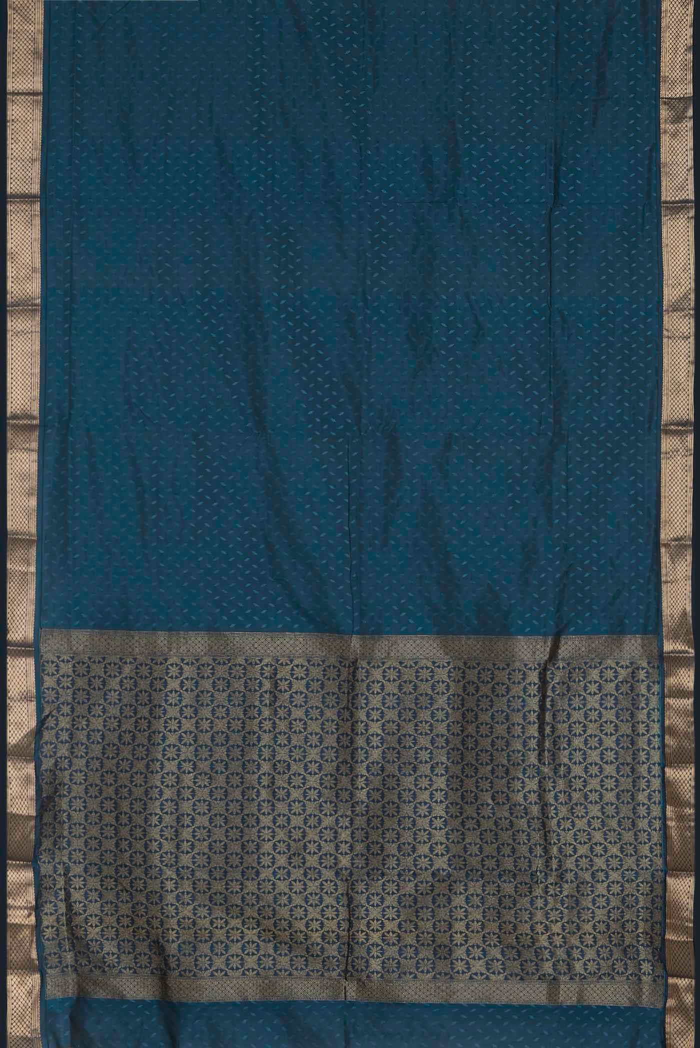 Blue Blended Bangalore Silk Saree