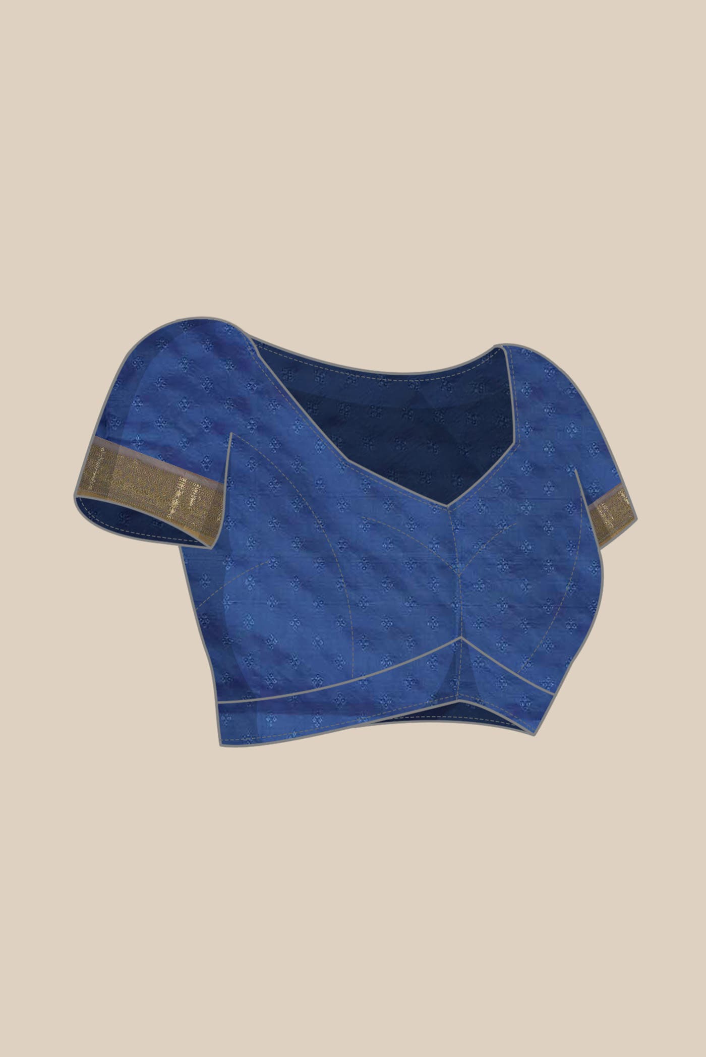 Blue Blended Bangalore Silk Saree