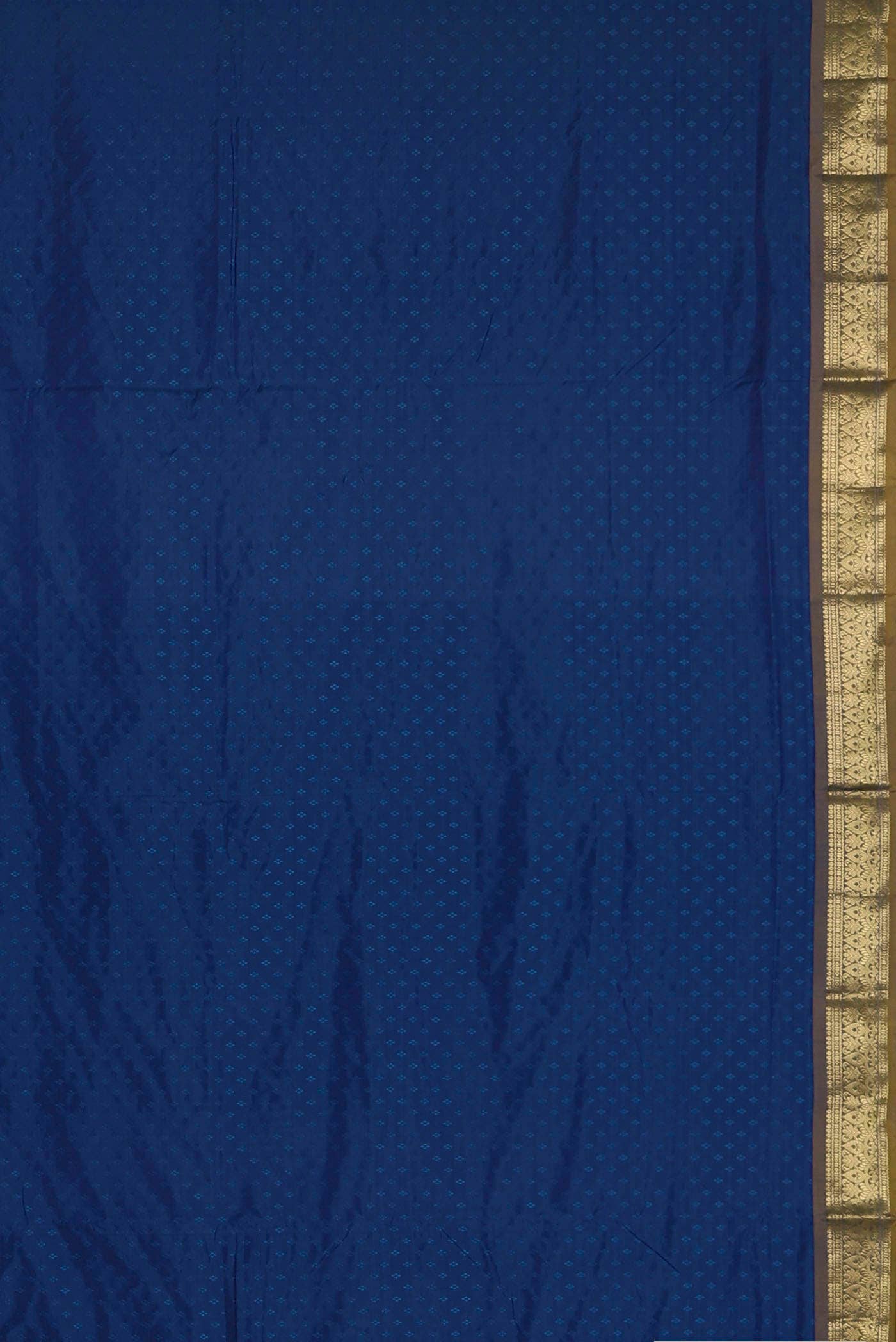 Blue Blended Bangalore Silk Saree