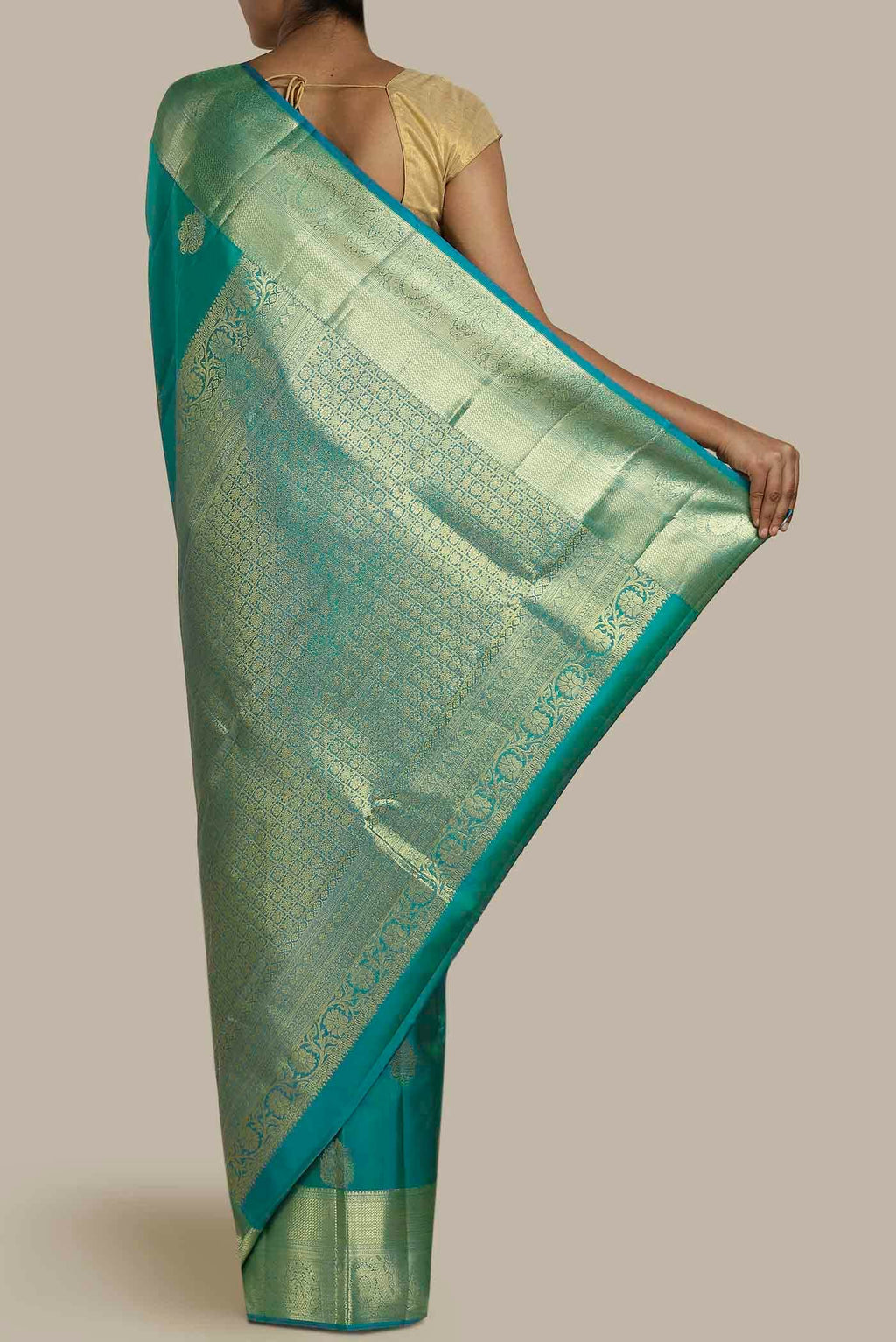 Blue Kanchipuram Silk Saree