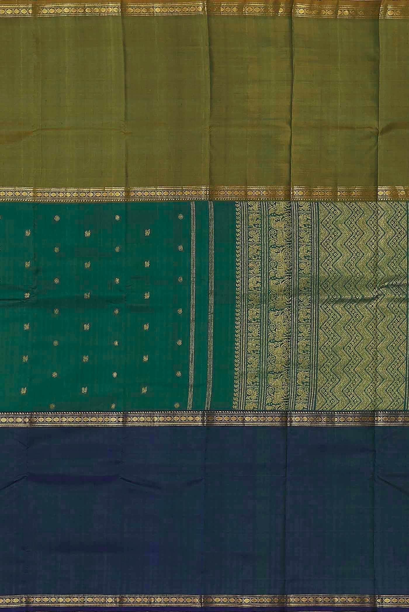 Blue Kanchipuram Silk Saree