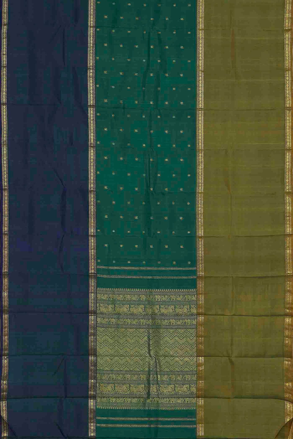 Blue Kanchipuram Silk Saree
