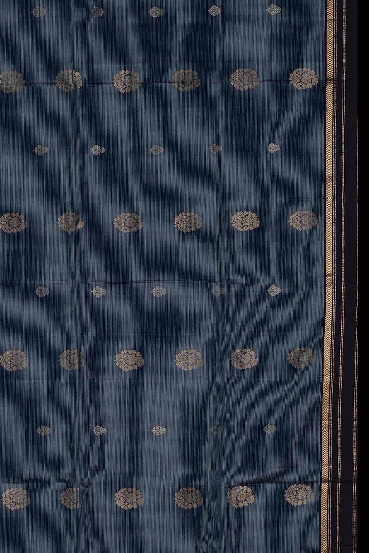 Blue Grey Soft Silk Saree