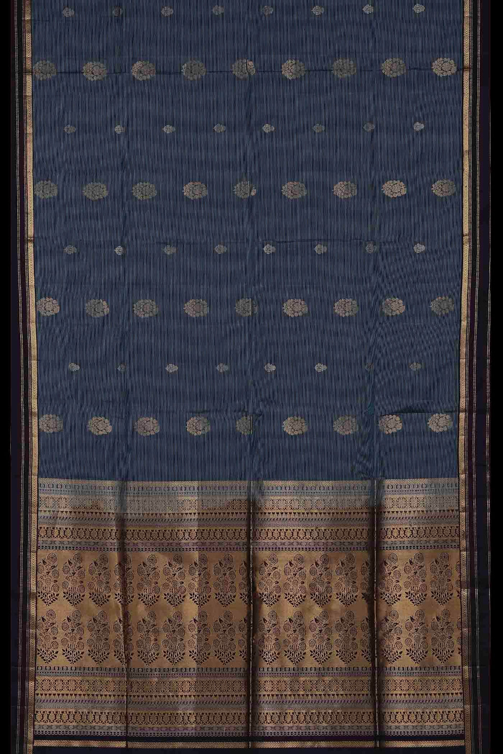 Blue Grey Soft Silk Saree