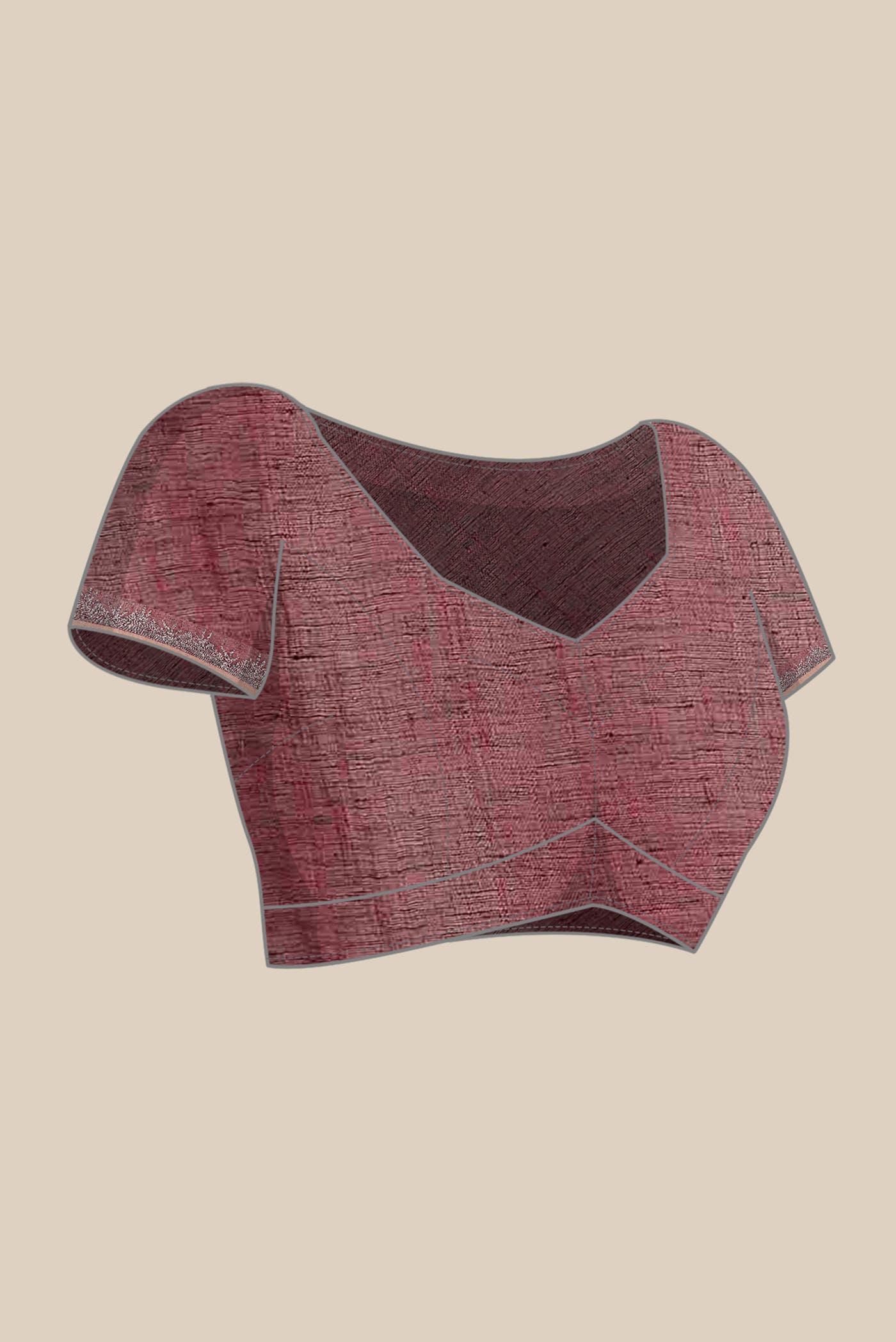 Maroon Bengal Cotton Saree