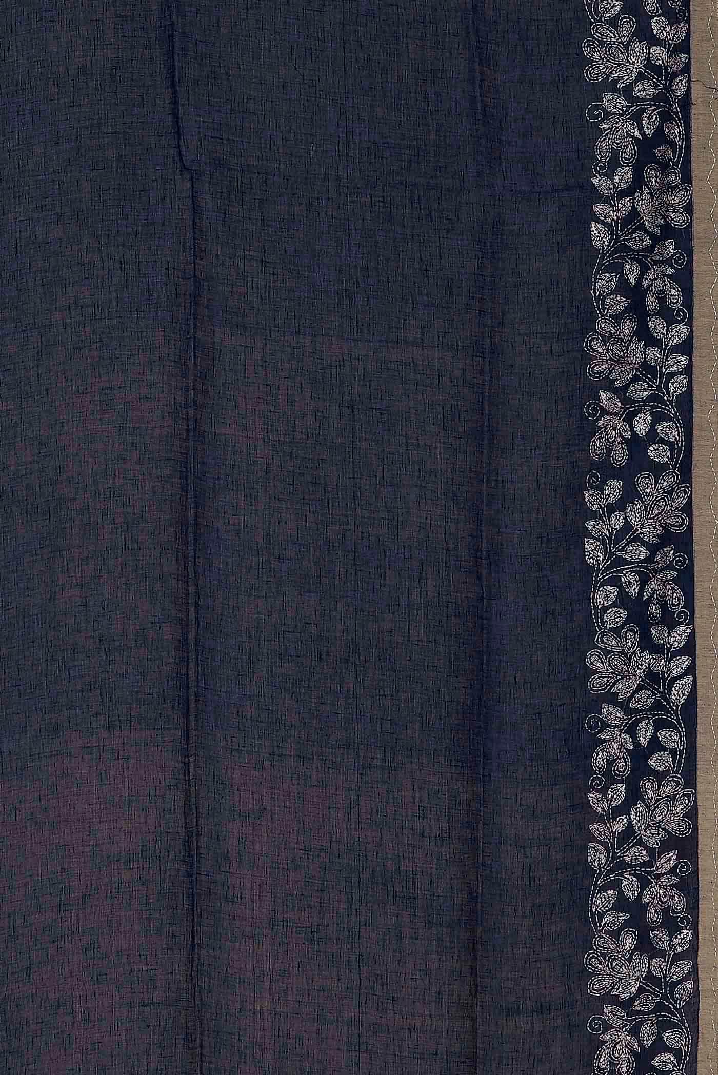 Black Bengal Cotton Saree
