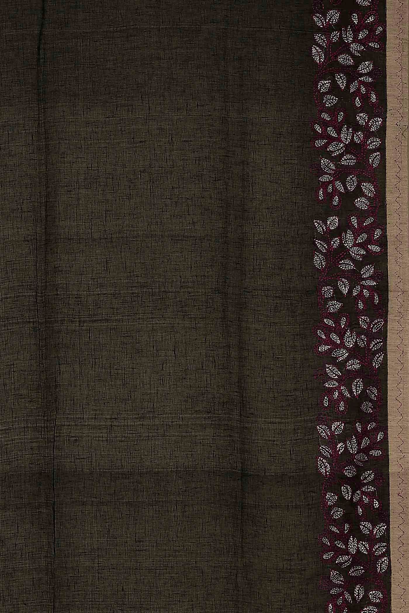 Black Bengal Cotton Saree