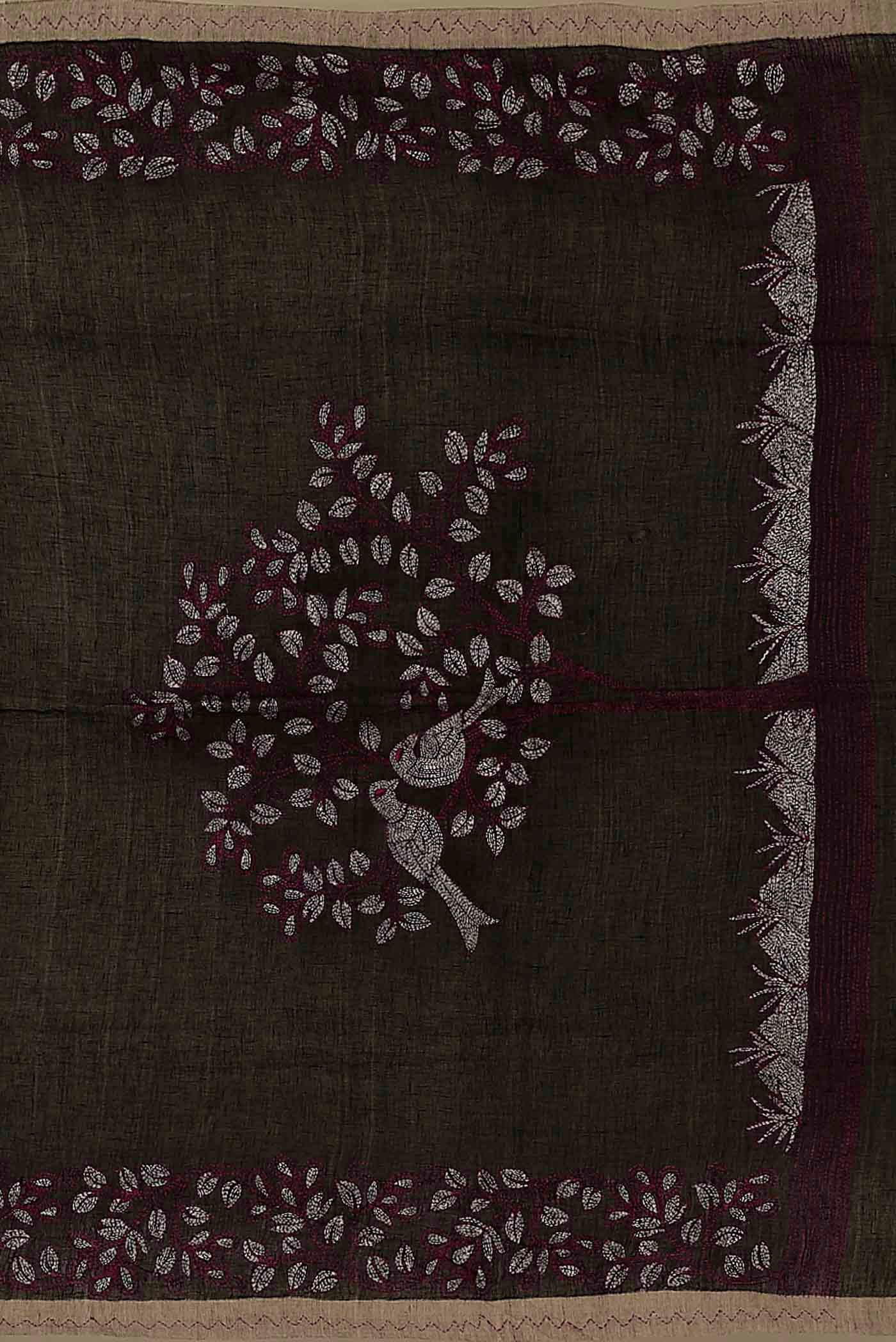 Black Bengal Cotton Saree