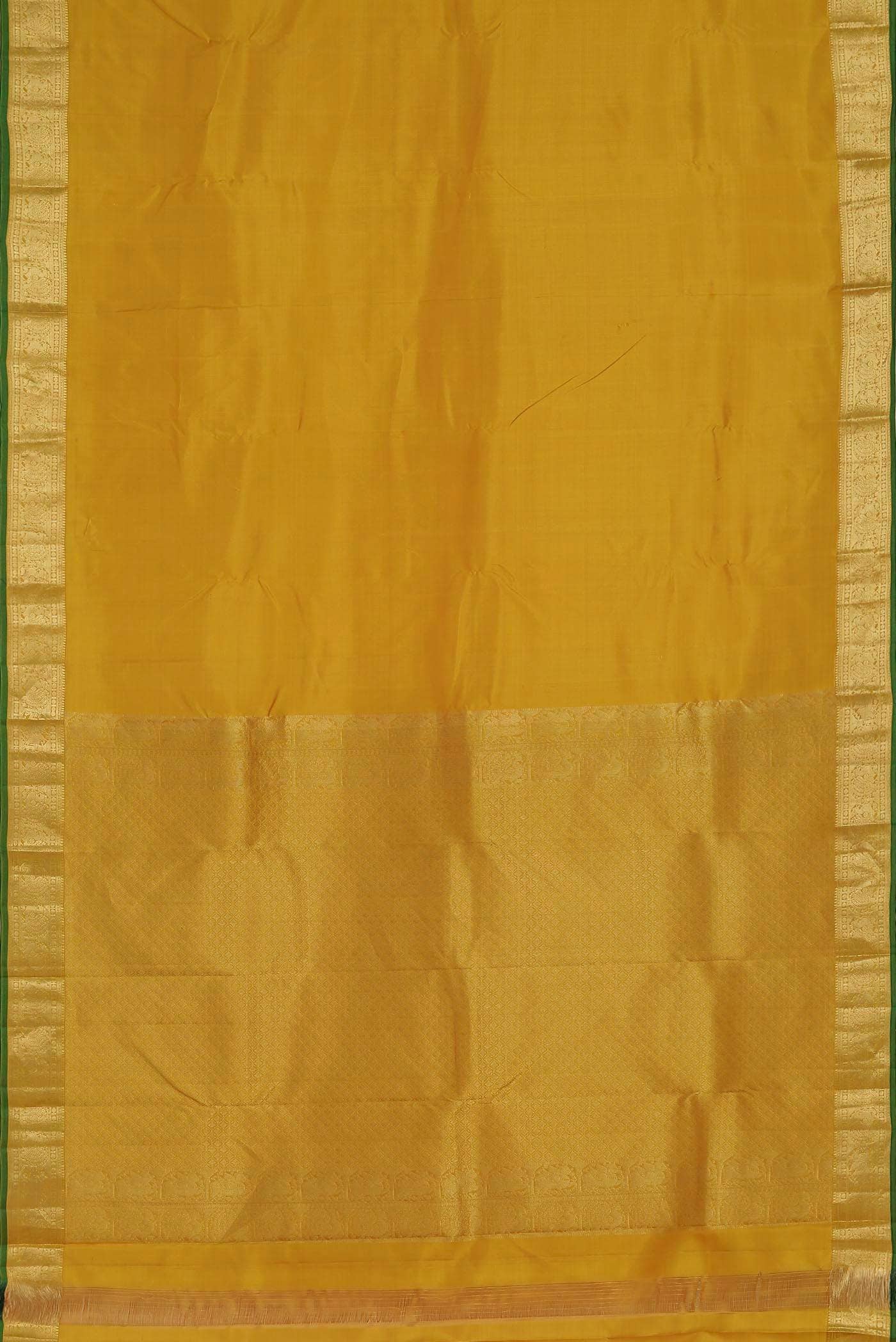 Yellow Kanchipuram Silk Saree
