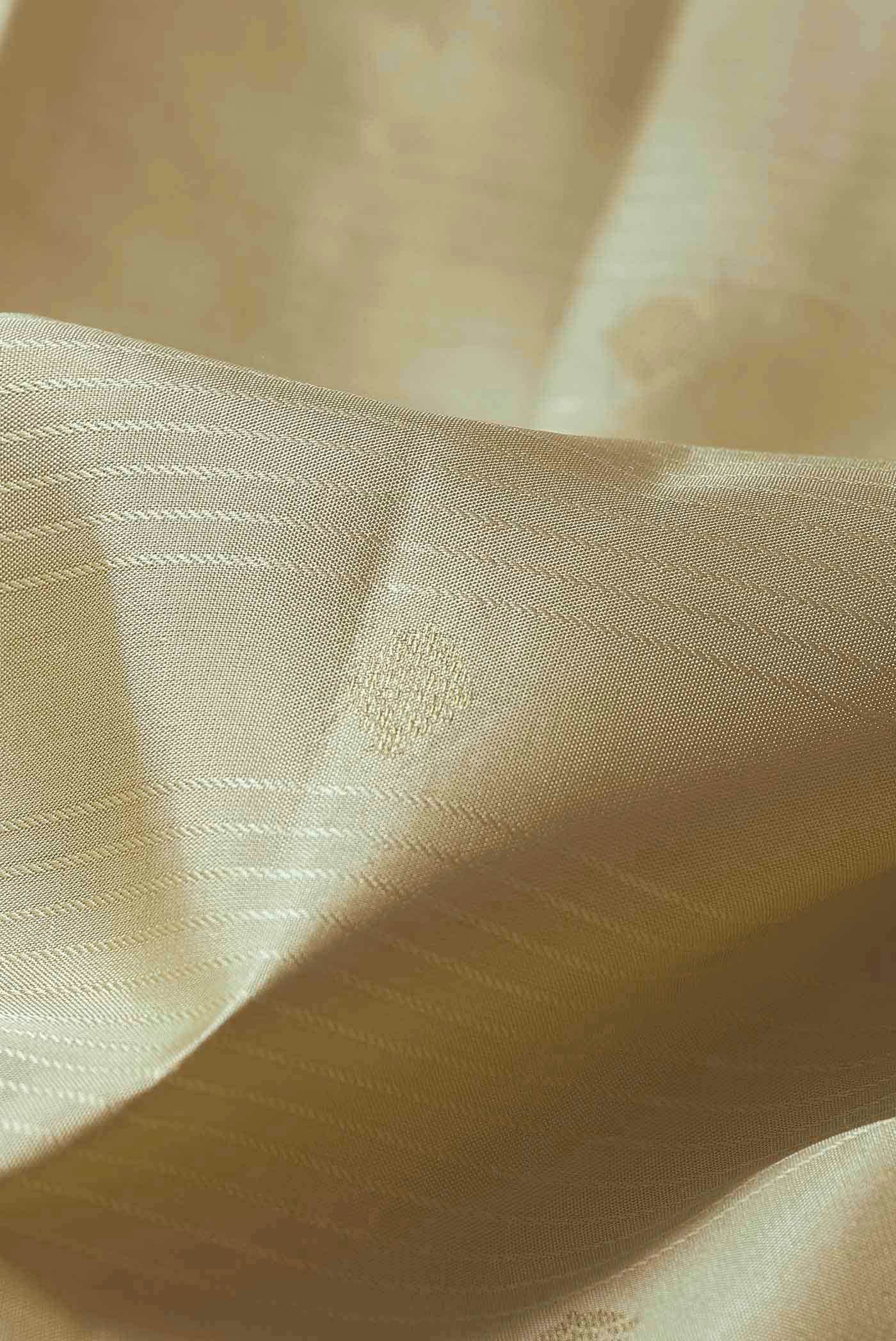 Beige Kanchipuram Silk Saree