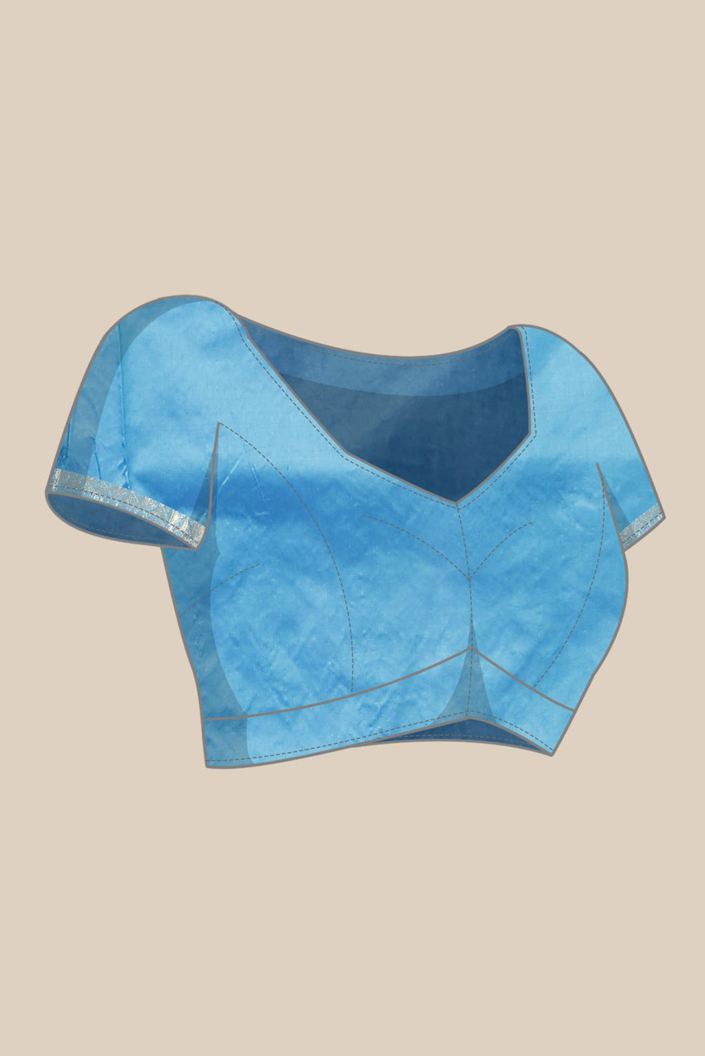 Blue Banarasi Katan Silk Saree