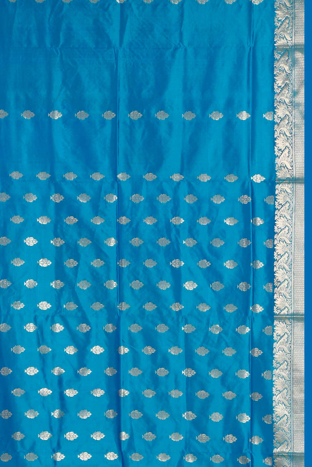 Blue Banarasi Katan Silk Saree
