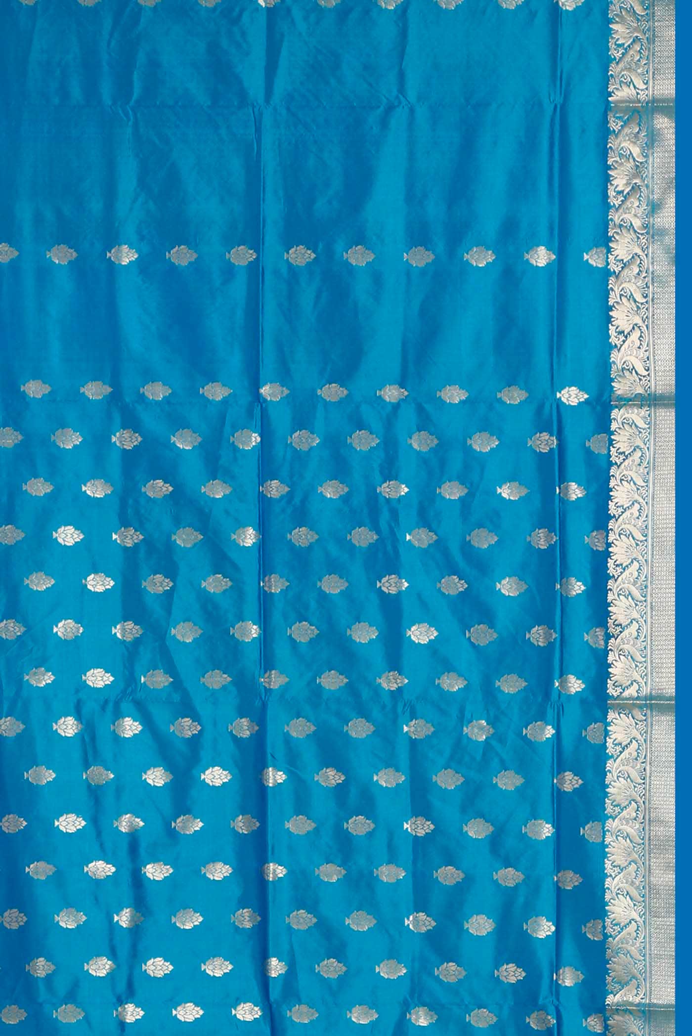 Blue Banarasi Katan Silk Saree