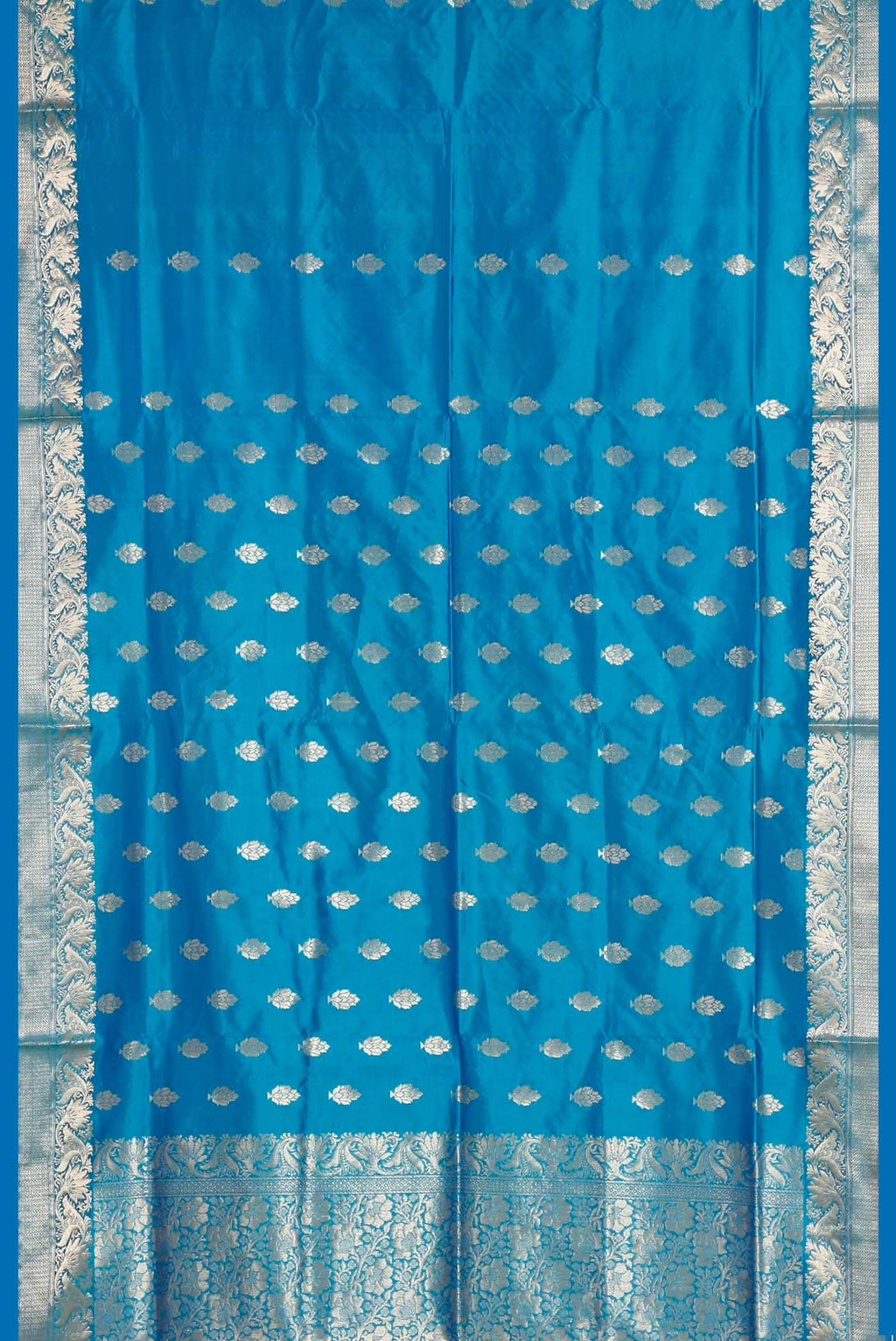 Blue Banarasi Katan Silk Saree