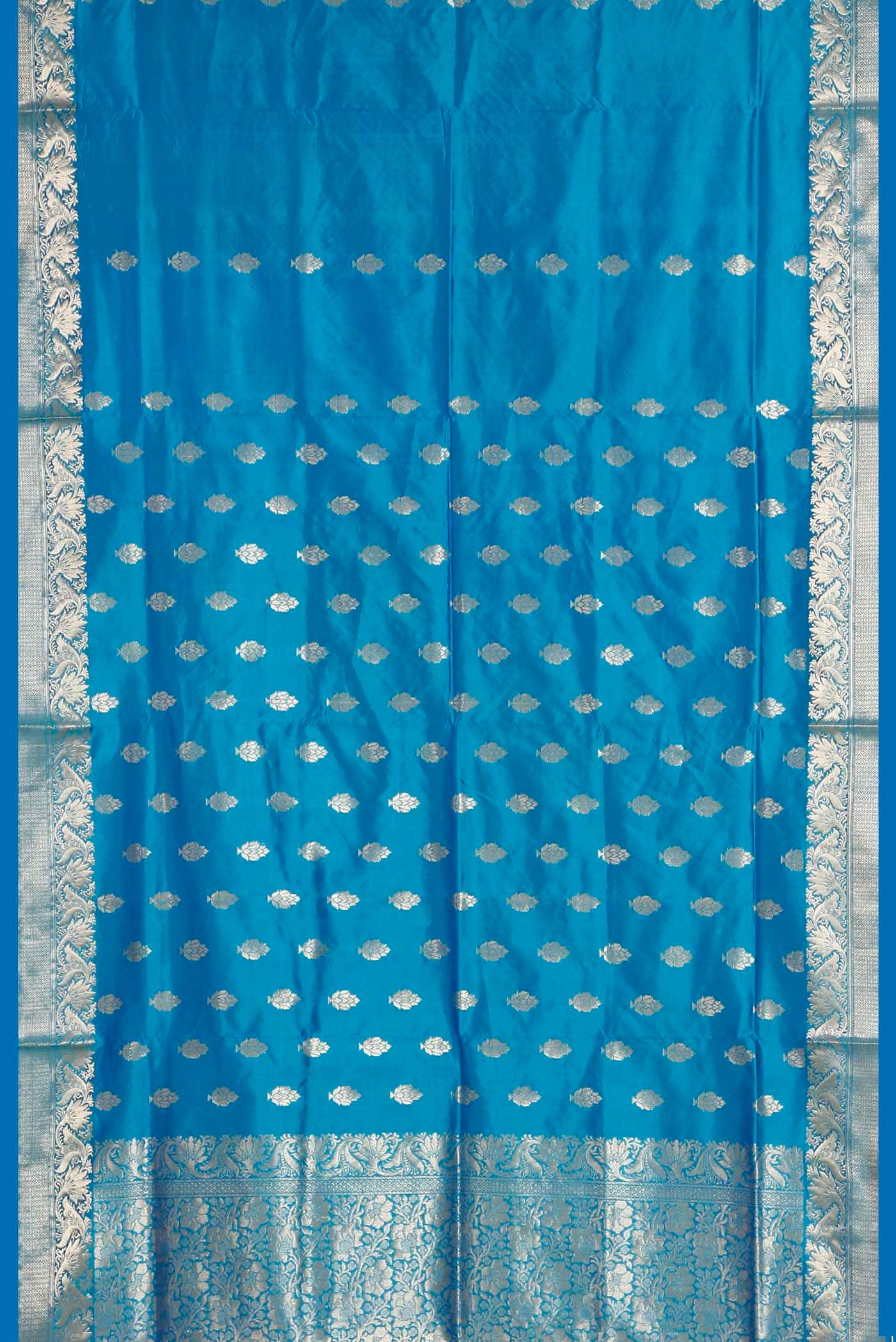 Blue Banarasi Katan Silk Saree