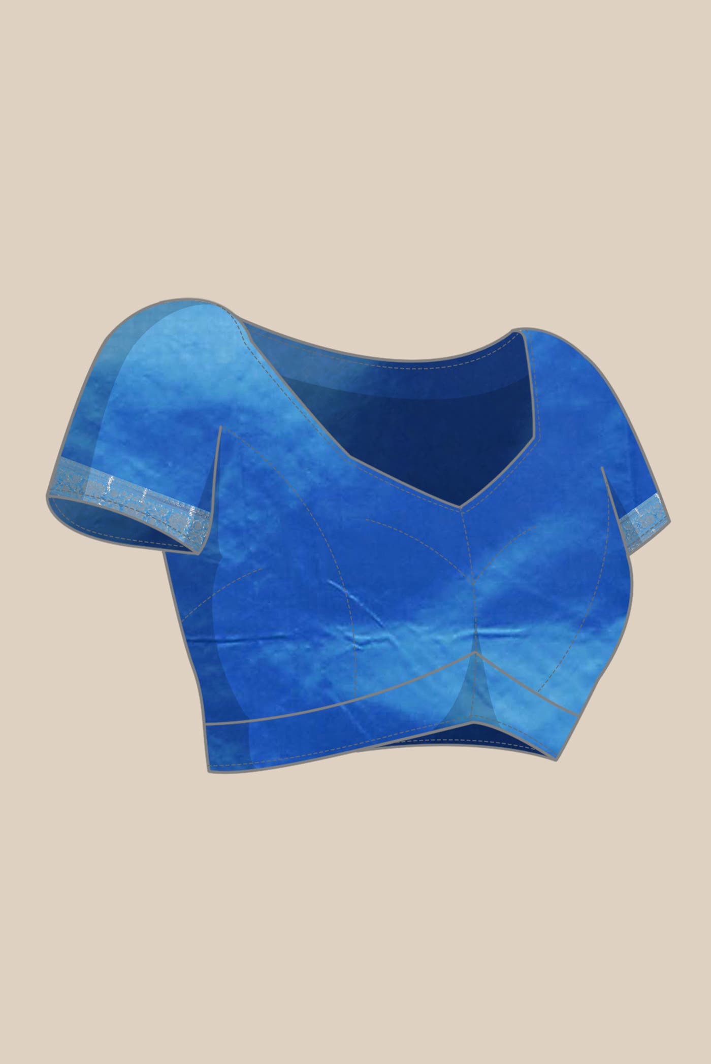 Blue Banarasi Katan Silk Saree