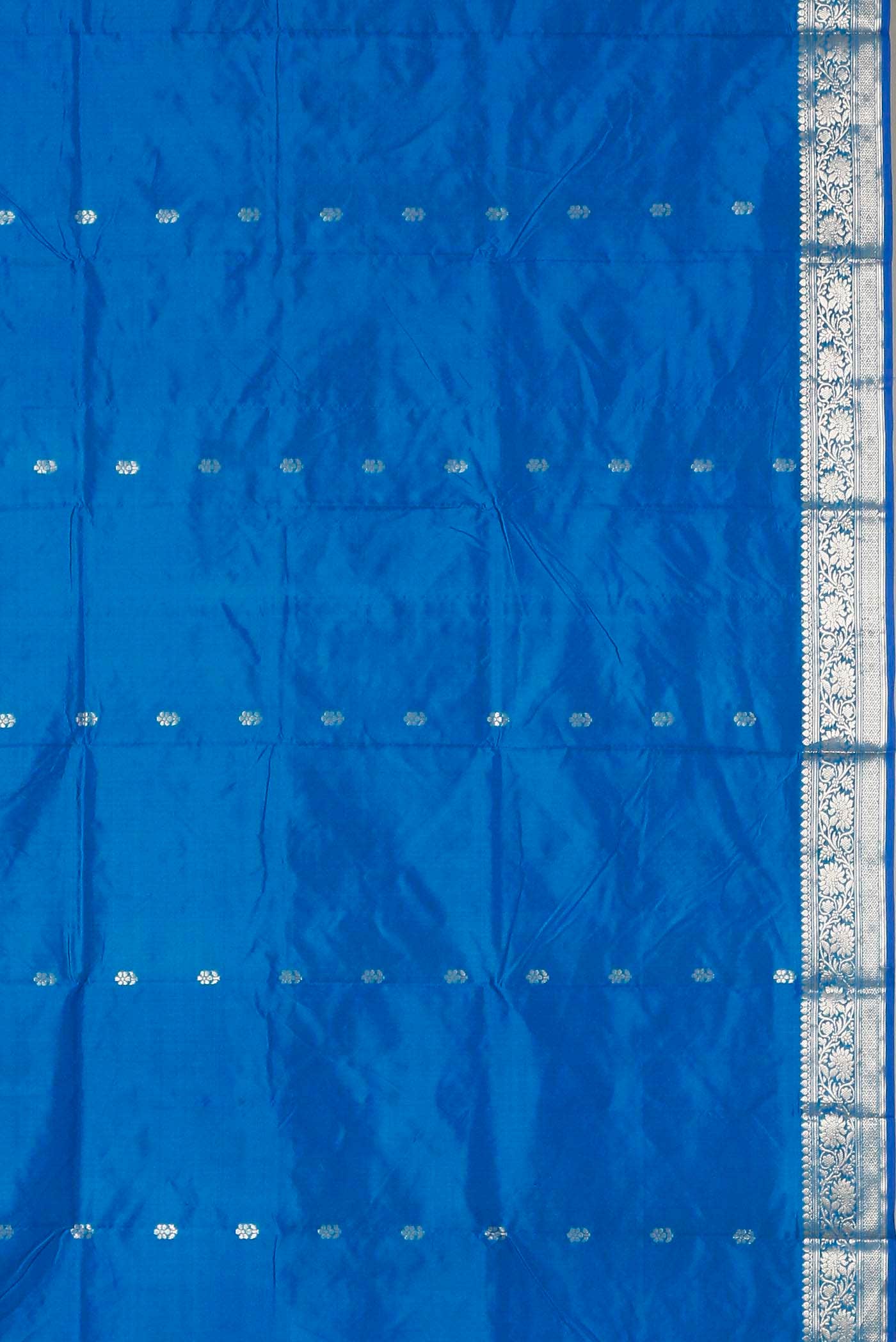 Blue Banarasi Katan Silk Saree