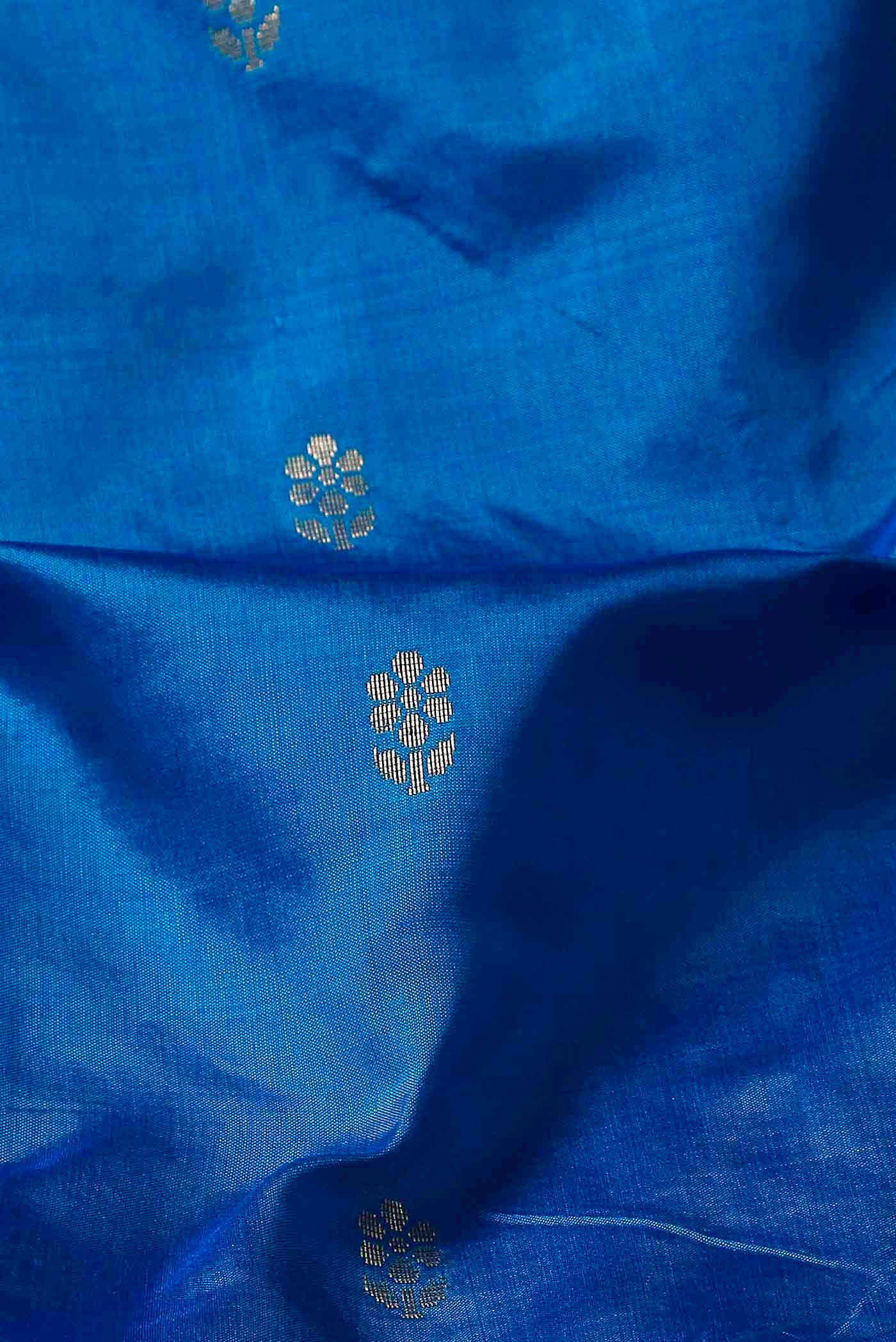 Blue Banarasi Katan Silk Saree
