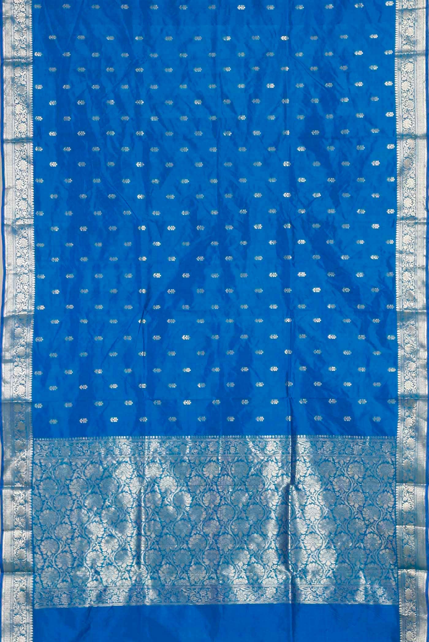 Blue Banarasi Katan Silk Saree